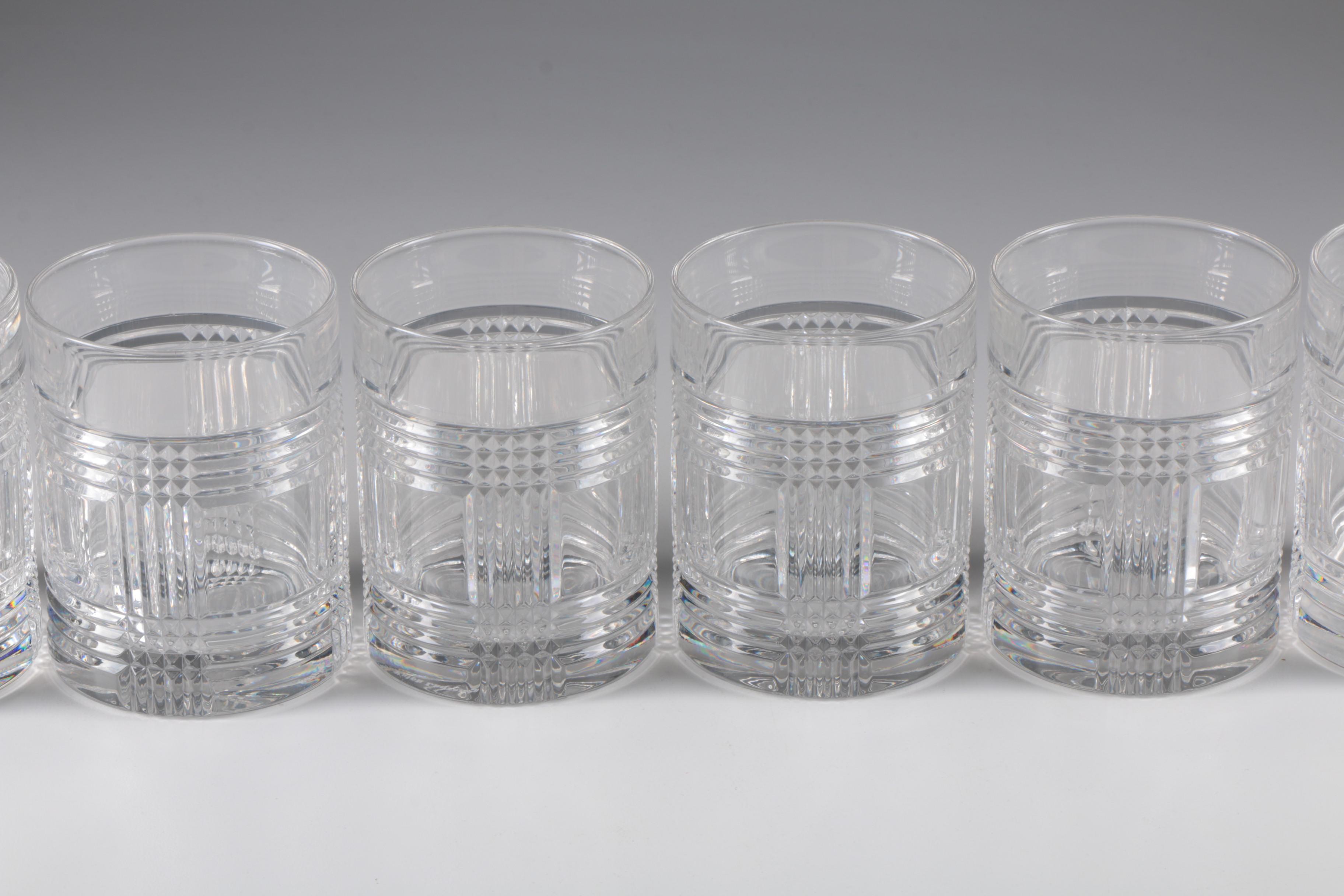 Ralph Lauren "Glen Plaid" Crystal Old Fashioned Glasses