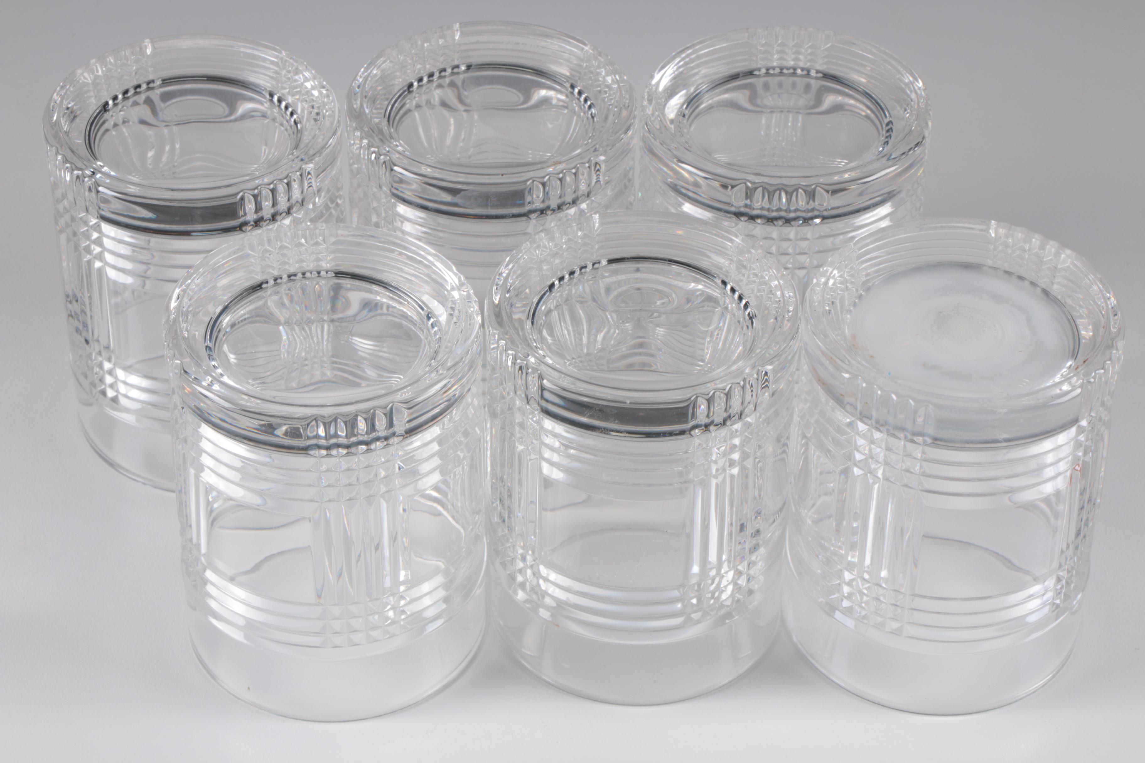 Ralph Lauren "Glen Plaid" Crystal Old Fashioned Glasses