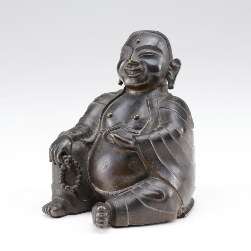 Japanese Bronze Buddha Figurine, 20th Century