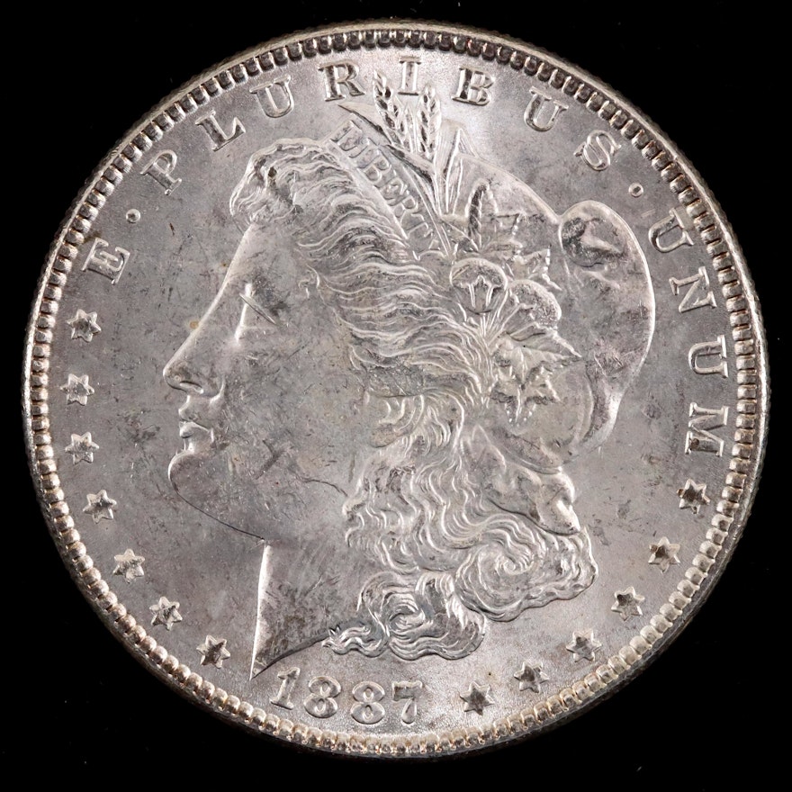 An 1887 Morgan Silver Dollar