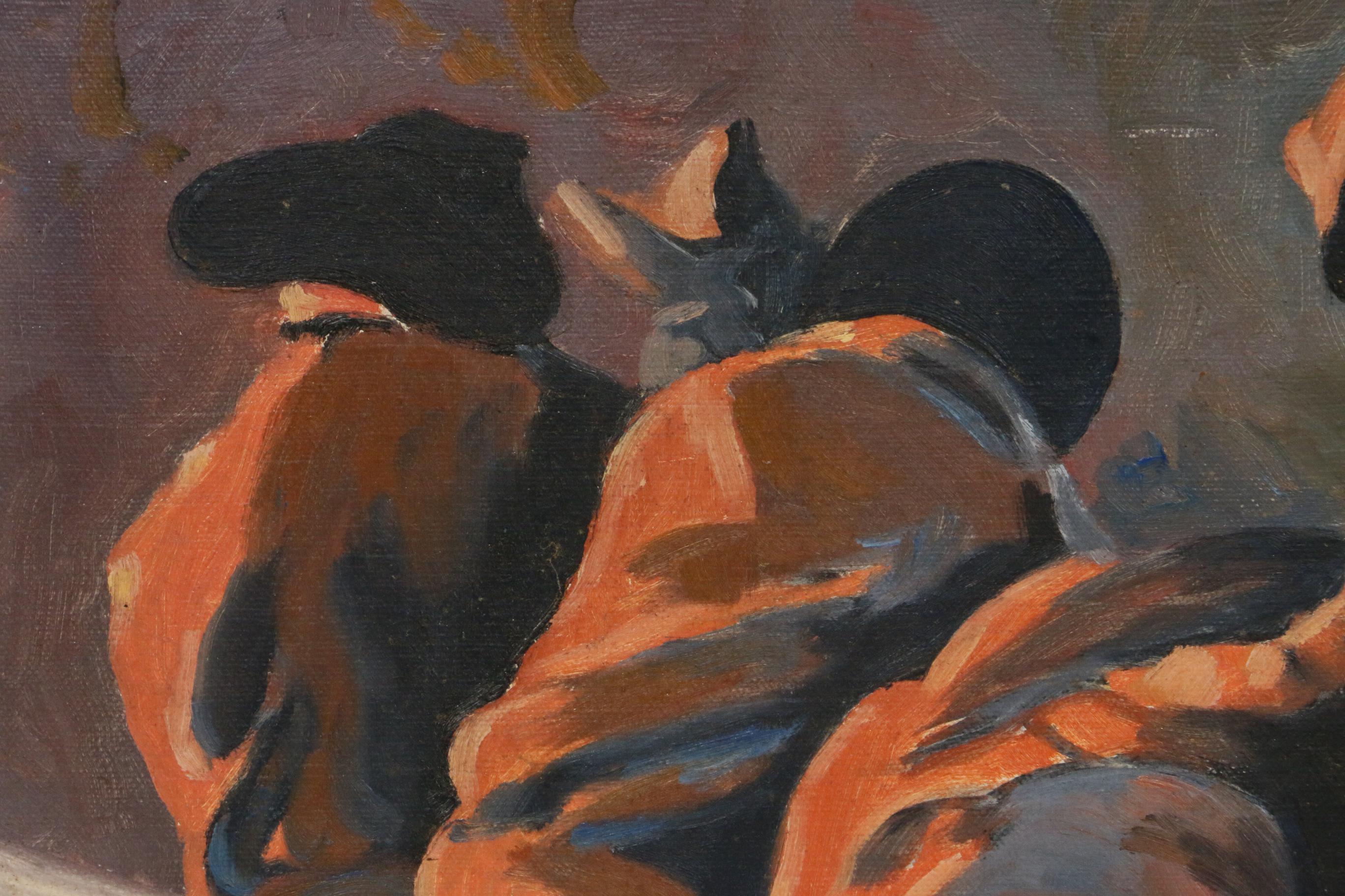 Gerald "Jerry" Page Oil Painting "Fire at National Register"