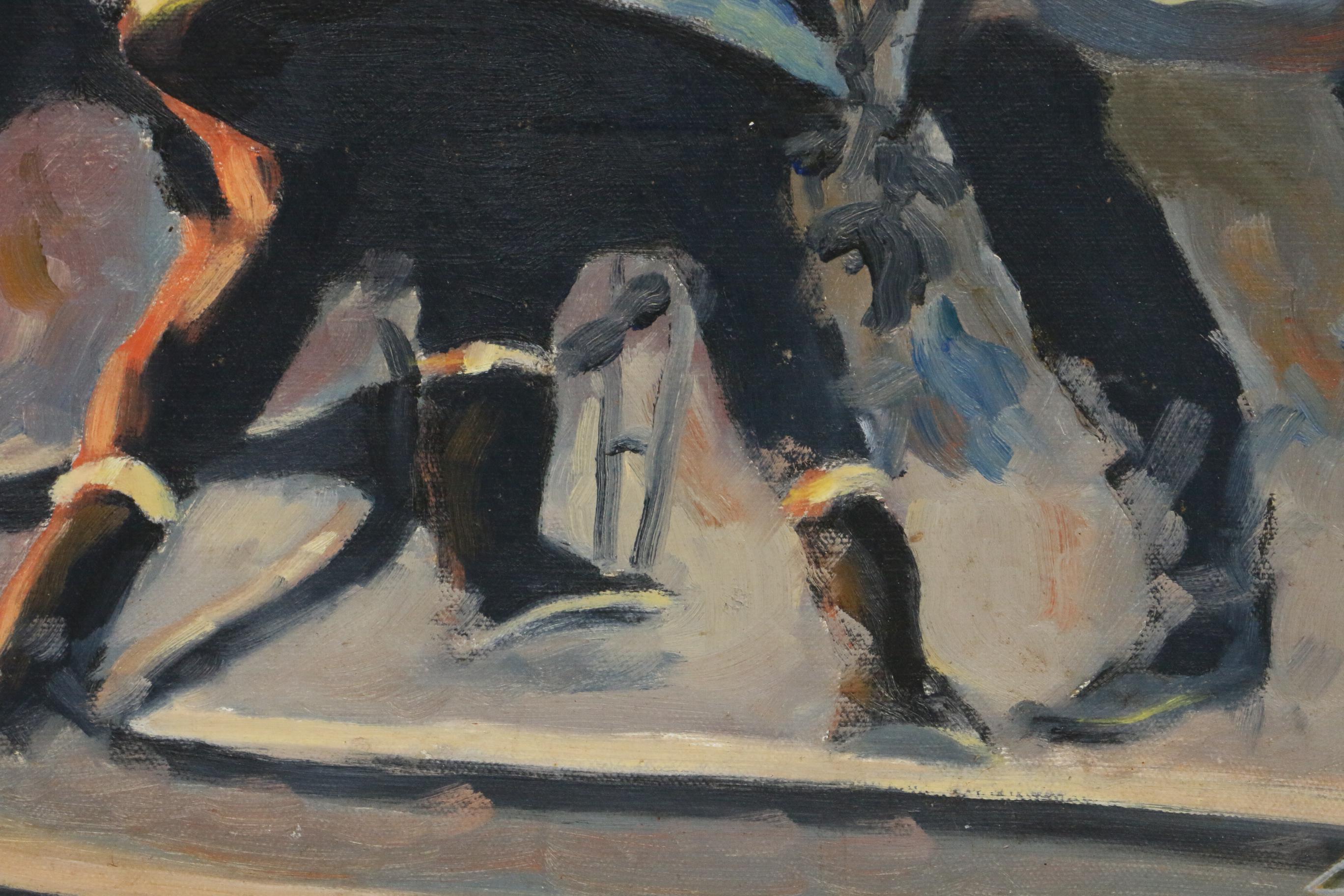 Gerald "Jerry" Page Oil Painting "Fire at National Register"