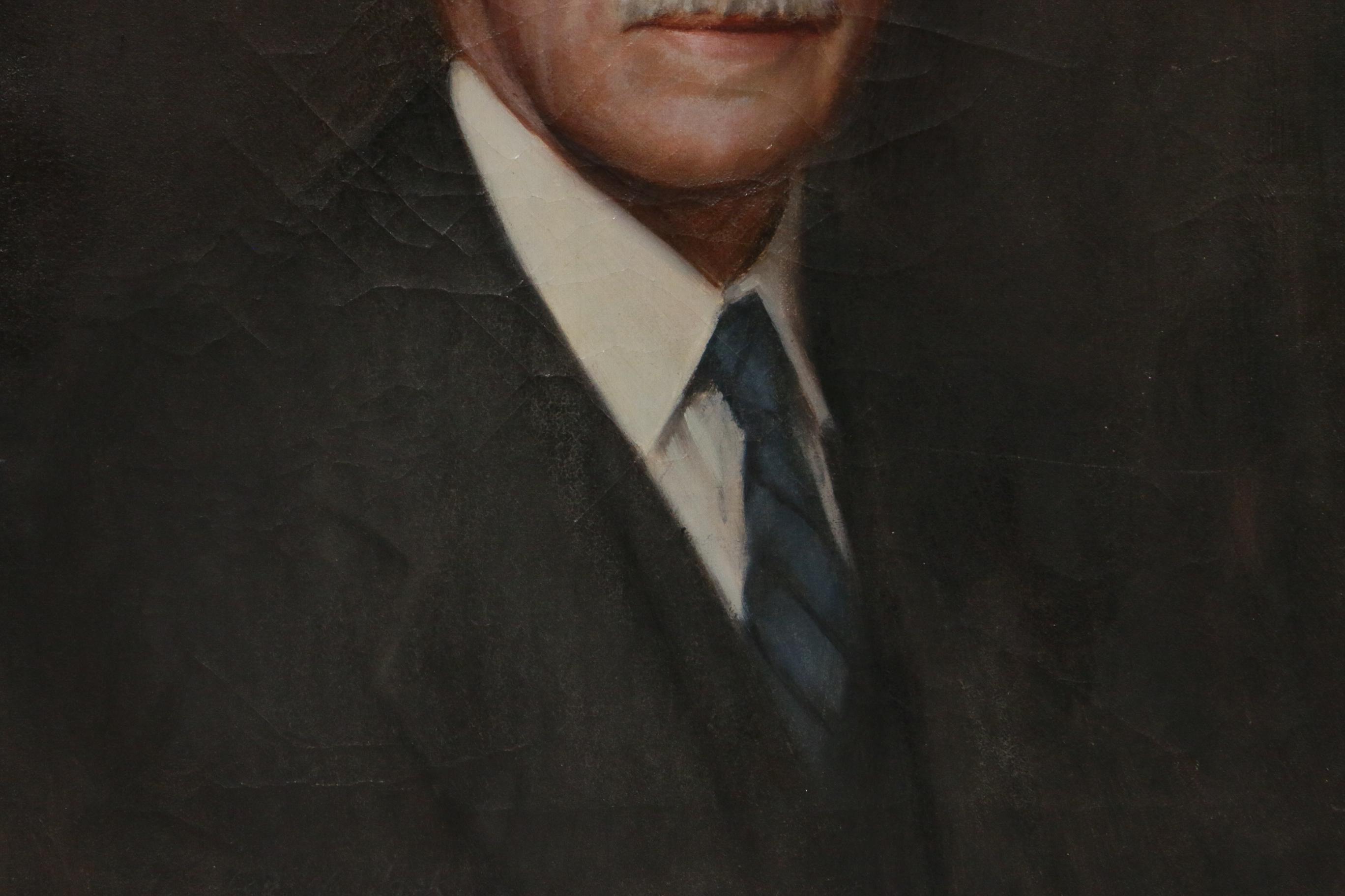 Mid 20th Century Portrait Oil Painting