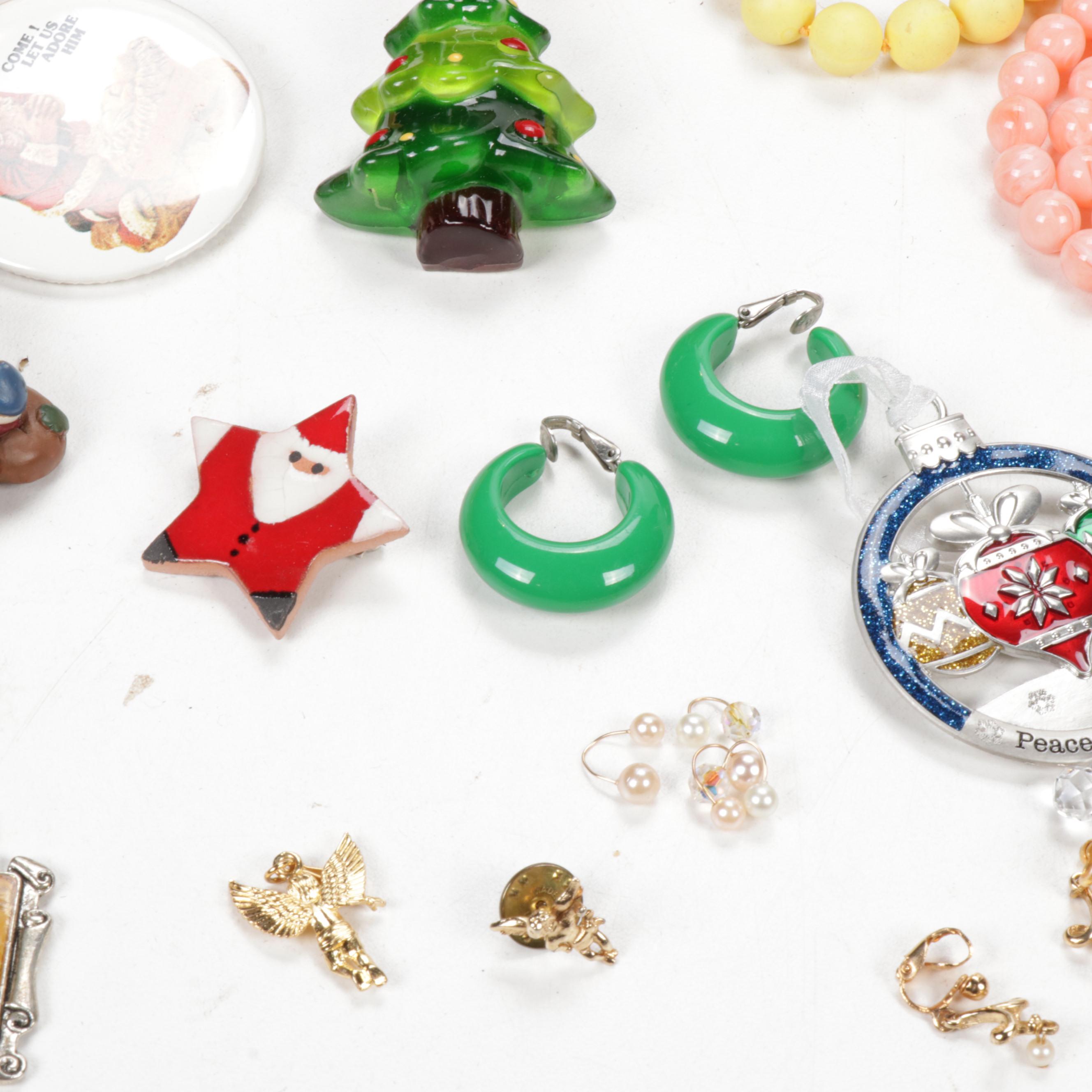 Vintage Jewelry Box and Assorted Costume Jewelry