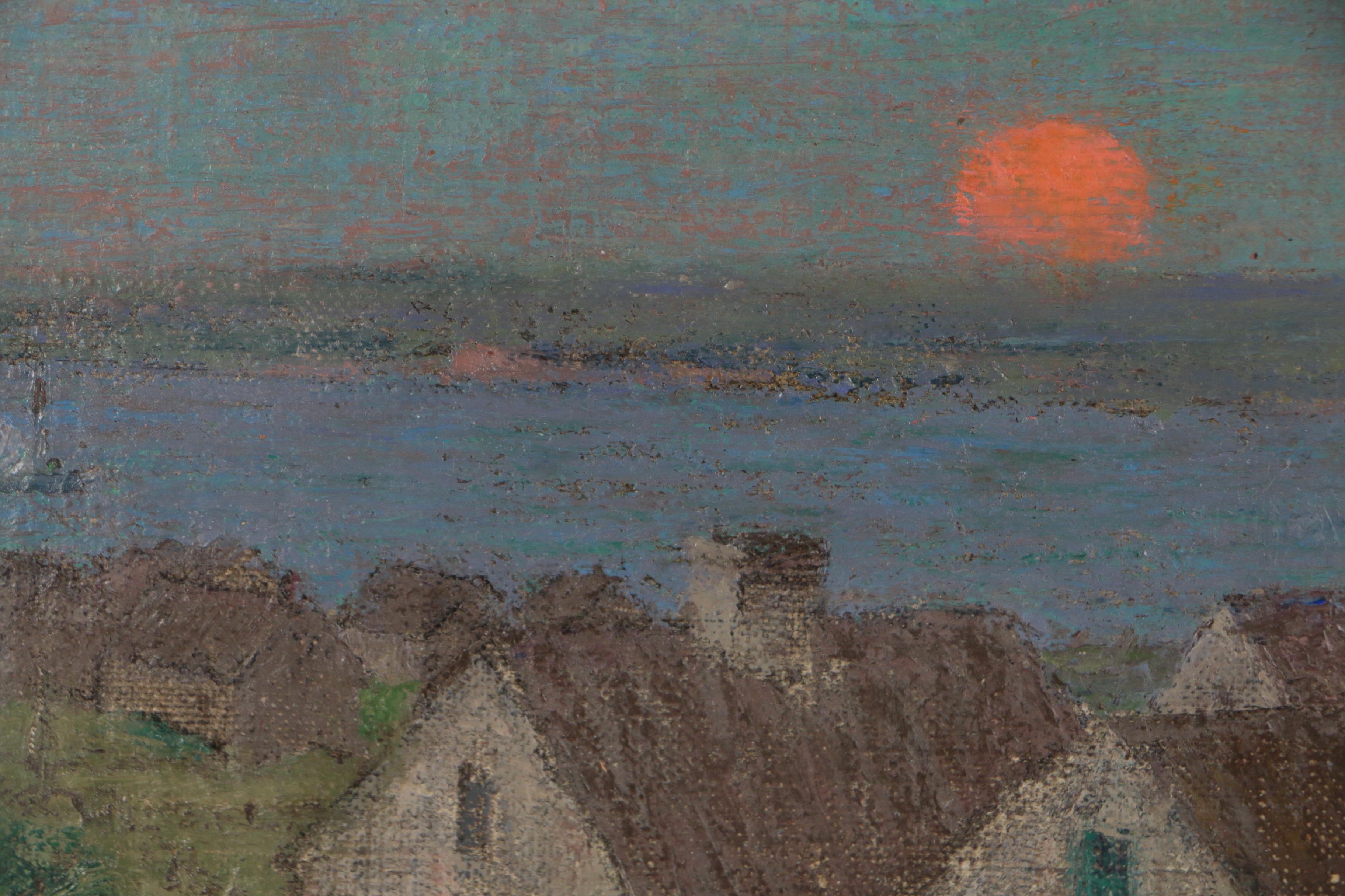 Henry Golden Dearth Oil Painting "Summer Twilight", Early 20th Century