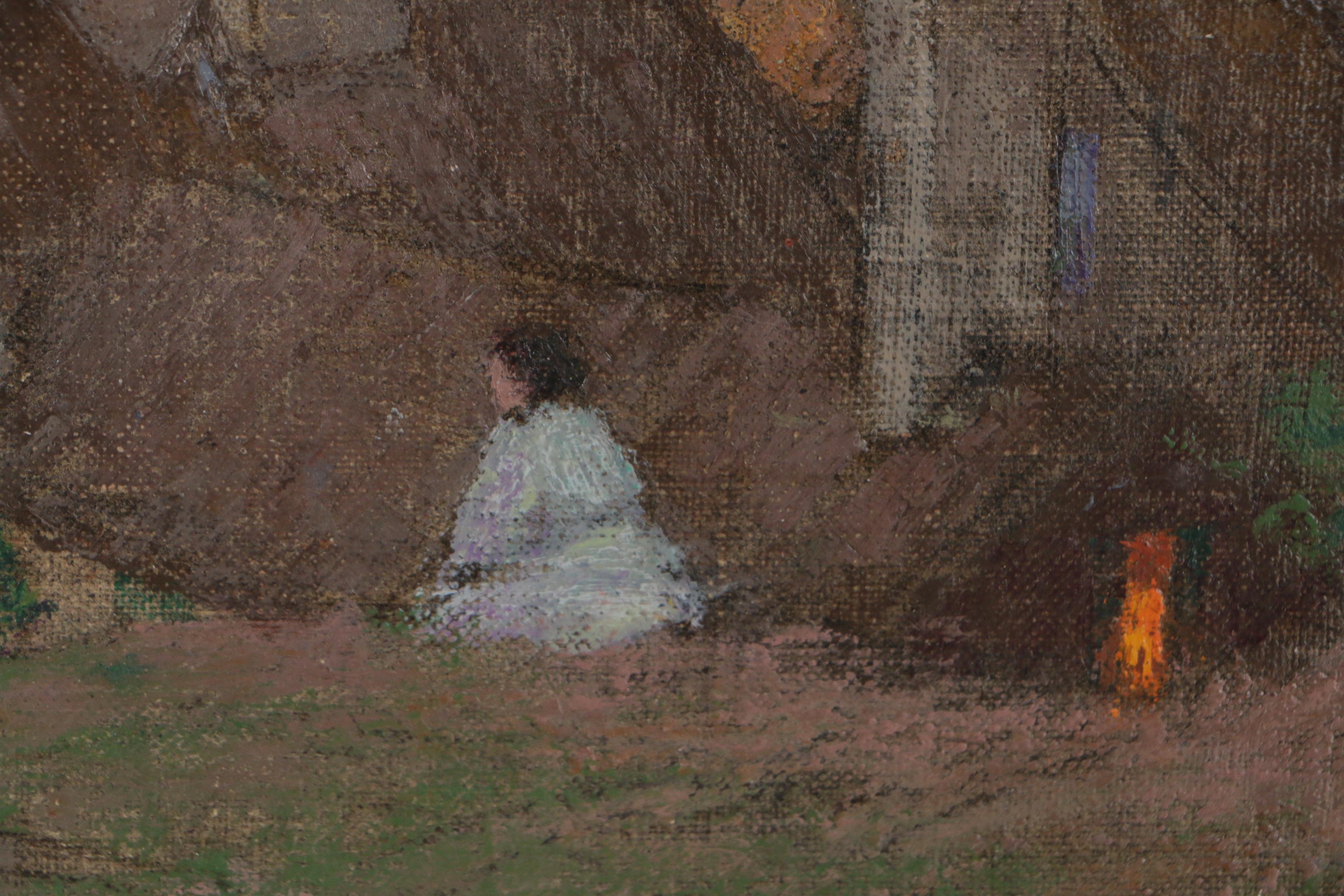 Henry Golden Dearth Oil Painting "Summer Twilight", Early 20th Century