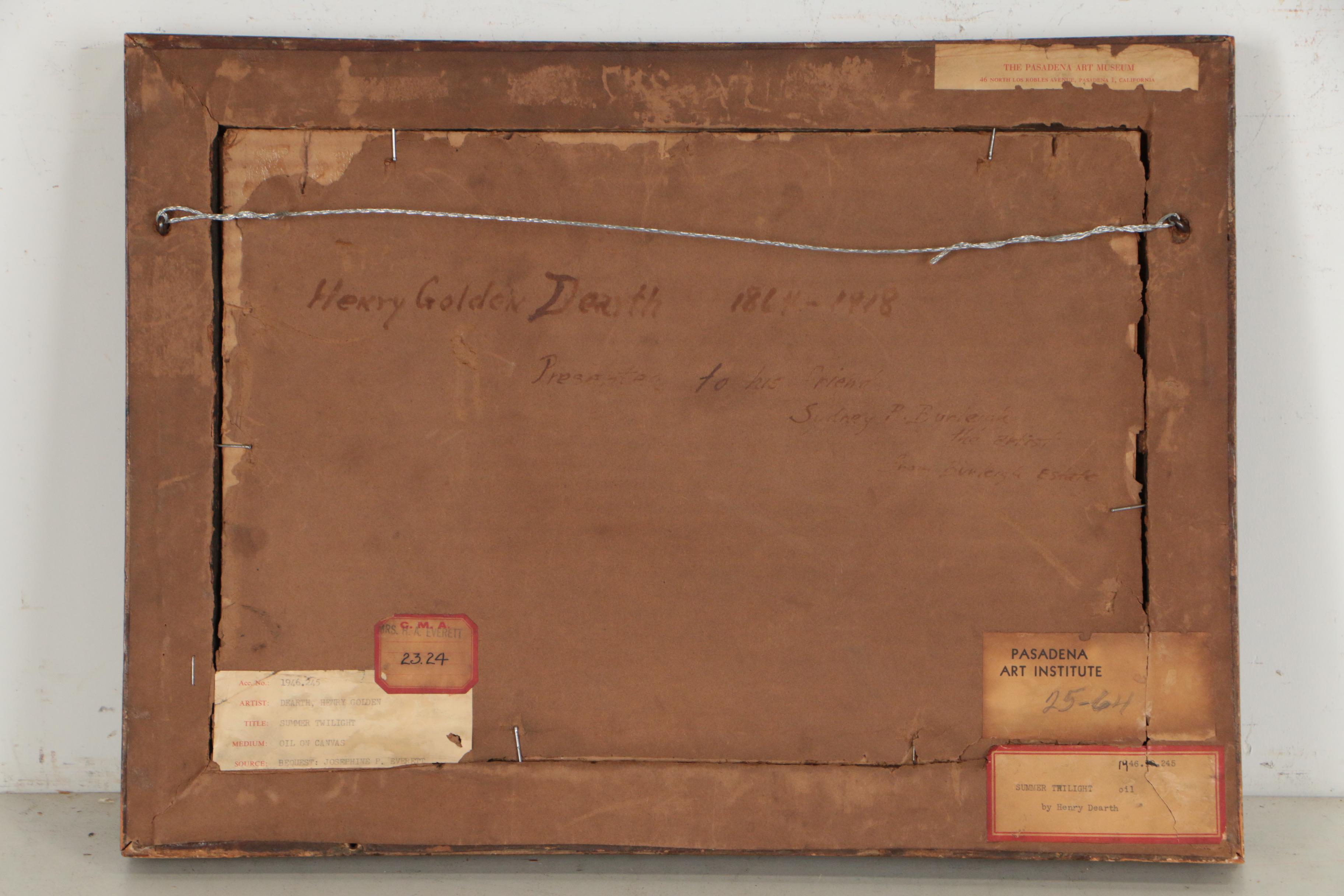 Henry Golden Dearth Oil Painting "Summer Twilight", Early 20th Century