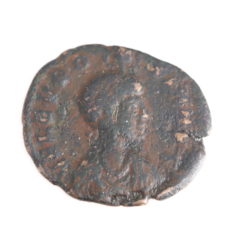 Ancient Roman Imperial AE3 Coin of Eudoxia, ca. 401 A.D.