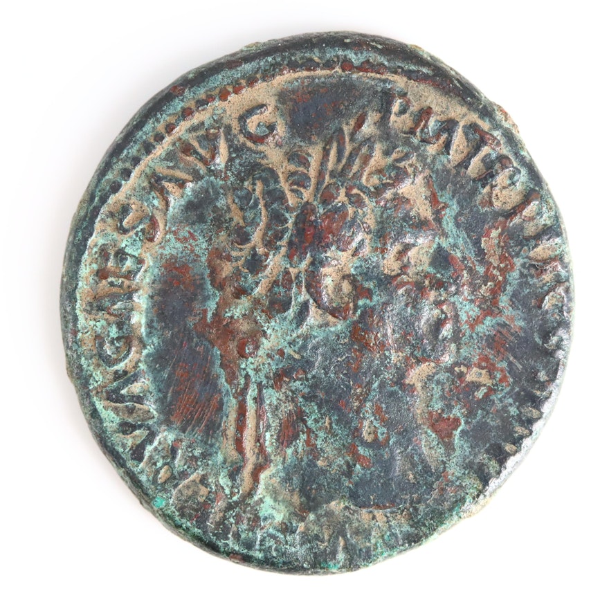 Ancient Roman Imperial AE As Coin of Nerva, ca. 97 A.D.