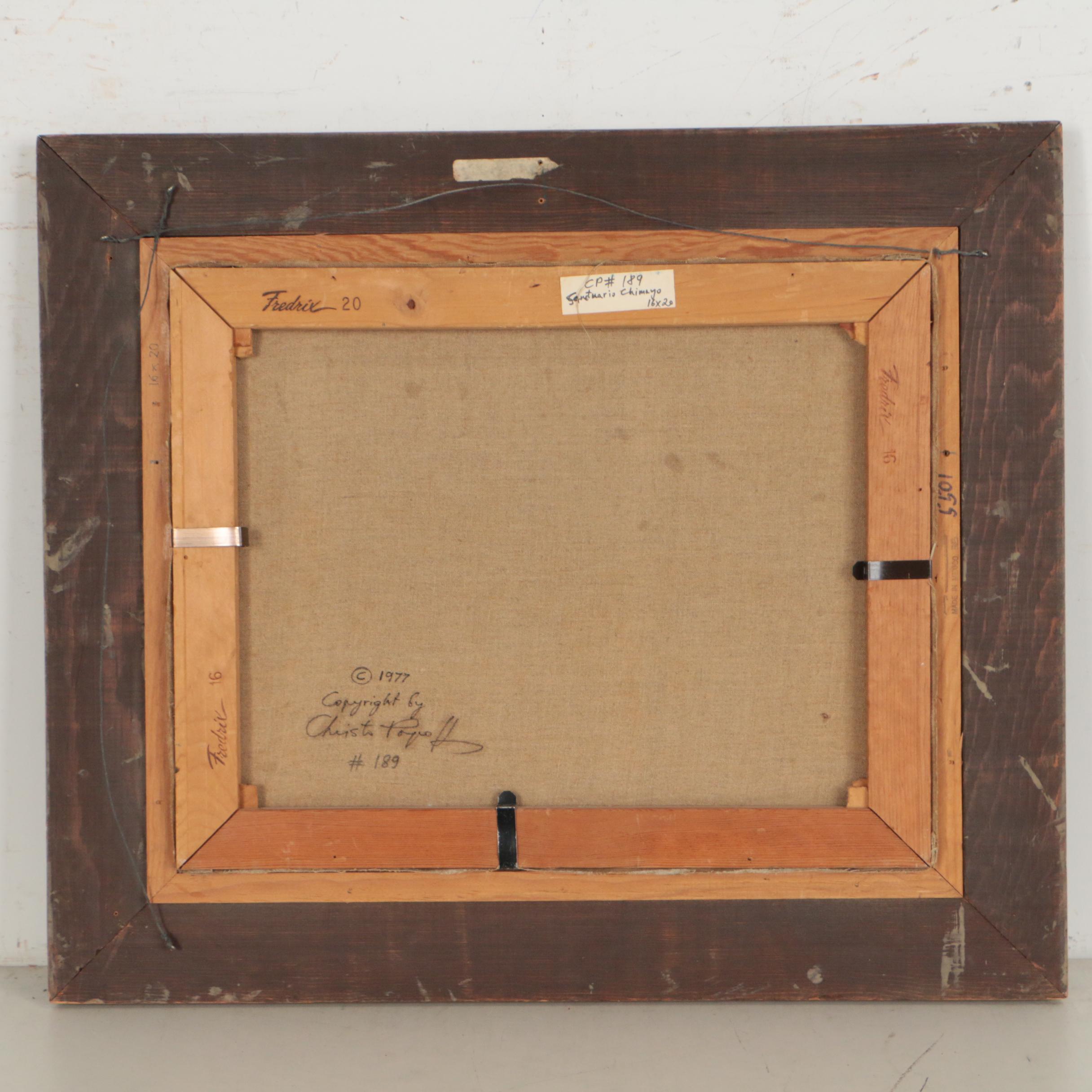 Christo Popoff Oil Painting "Santuario de Chimayo", 1977