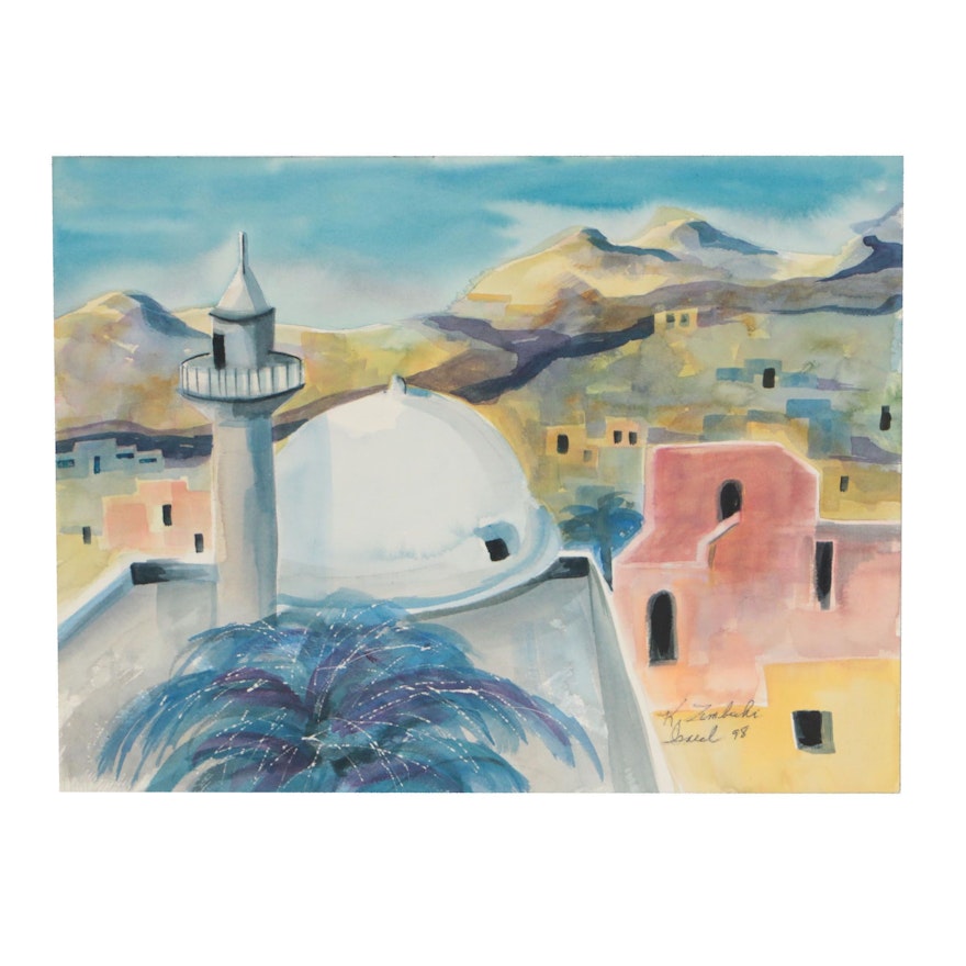 Kathleen Zimbicki Watercolor Painting "Israel"