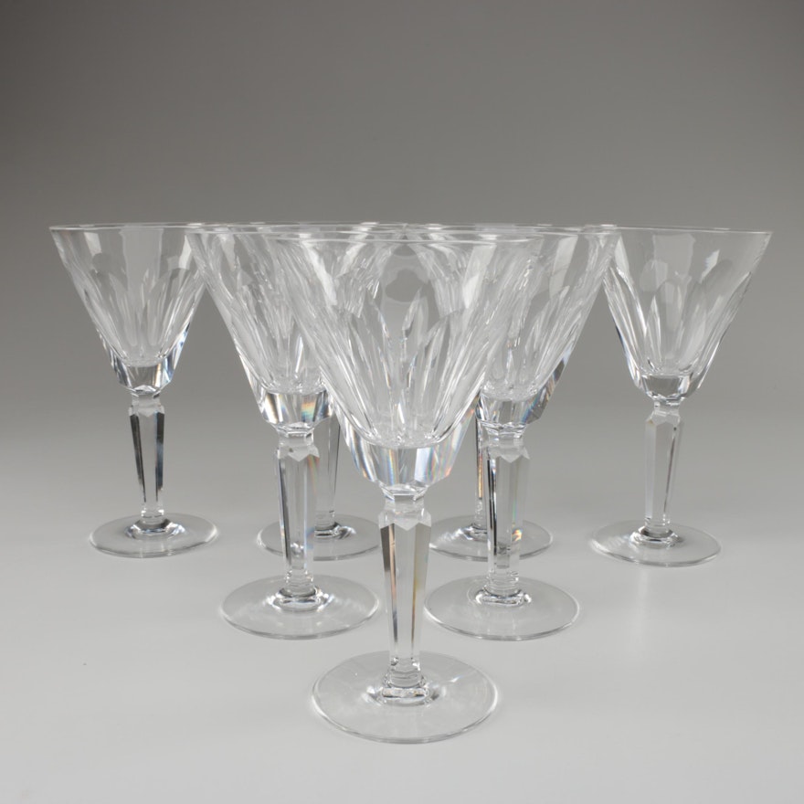 Waterford Crystal "Sheila" Claret Wine Glasses, Late 20th Century