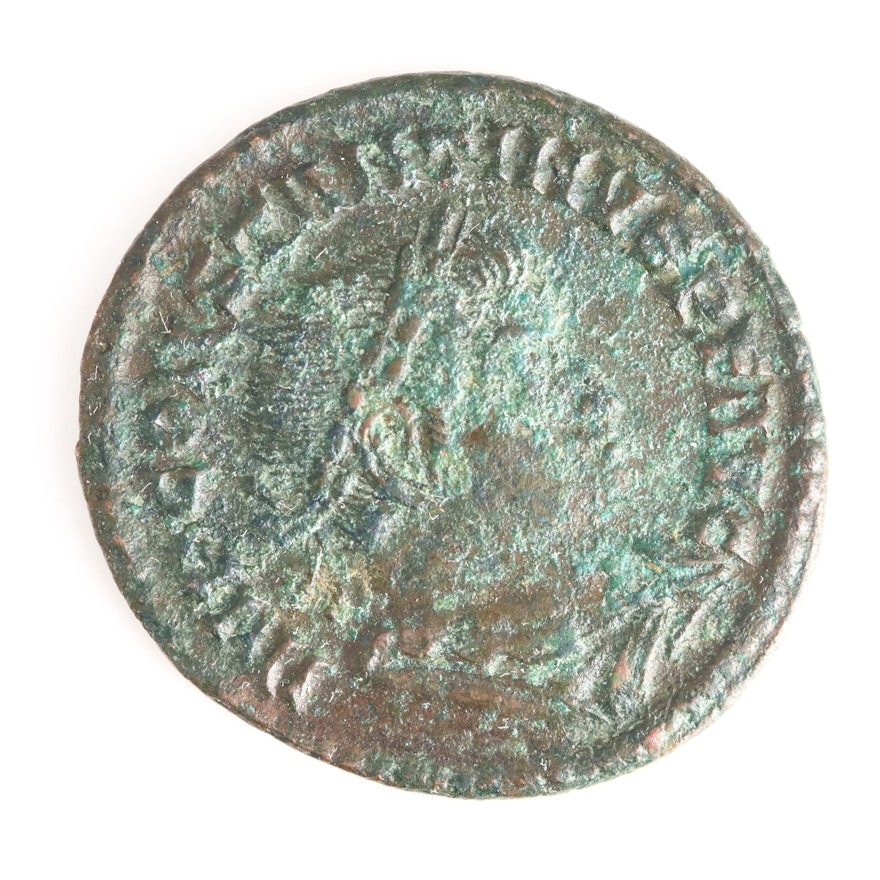 Ancient Roman Imperial AE Follis Coin of Constantine I, ca. 309 A.D.