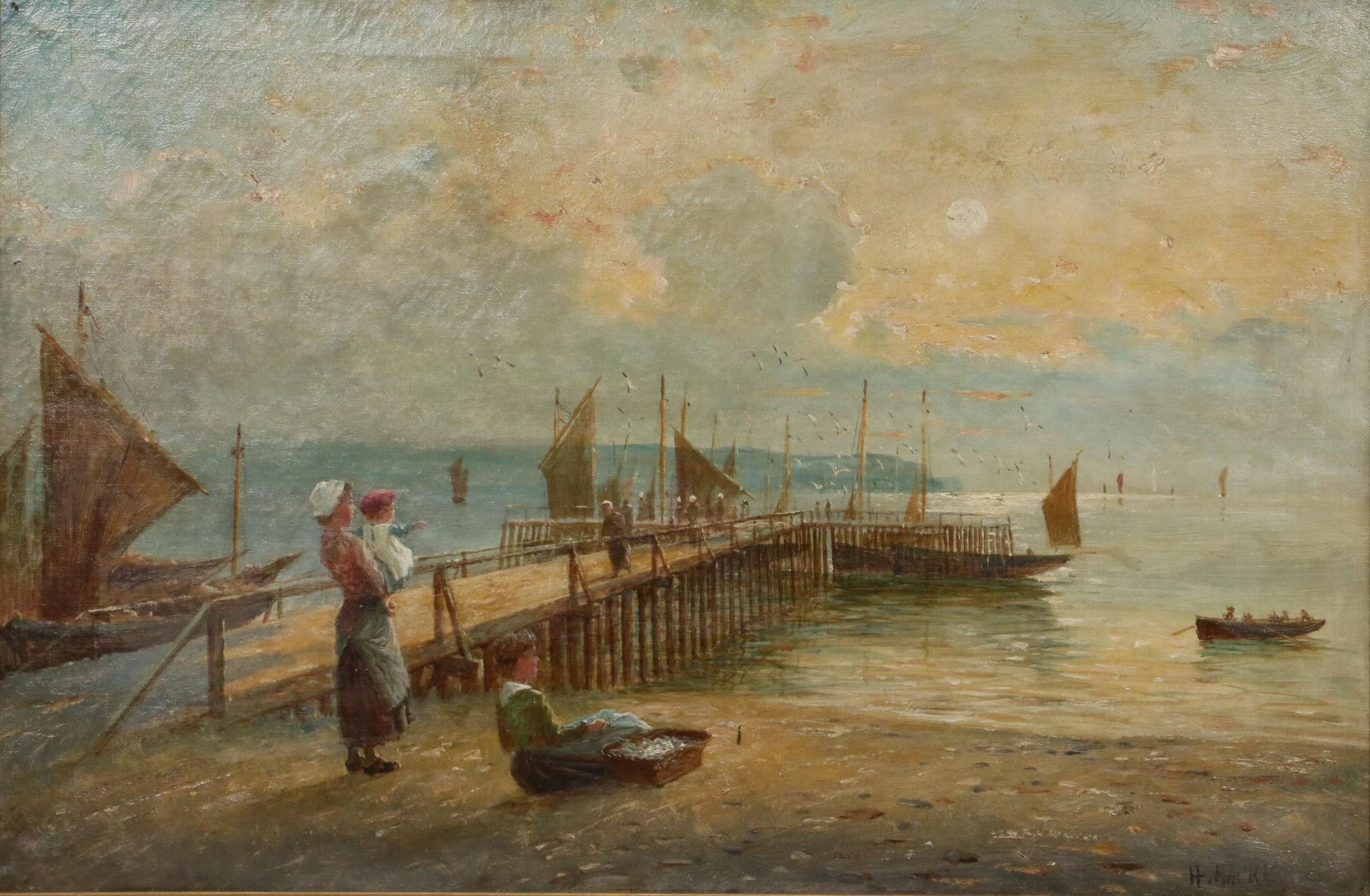 Haydn Reynolds Mackey Impressionist Style Seascape Oil Painting