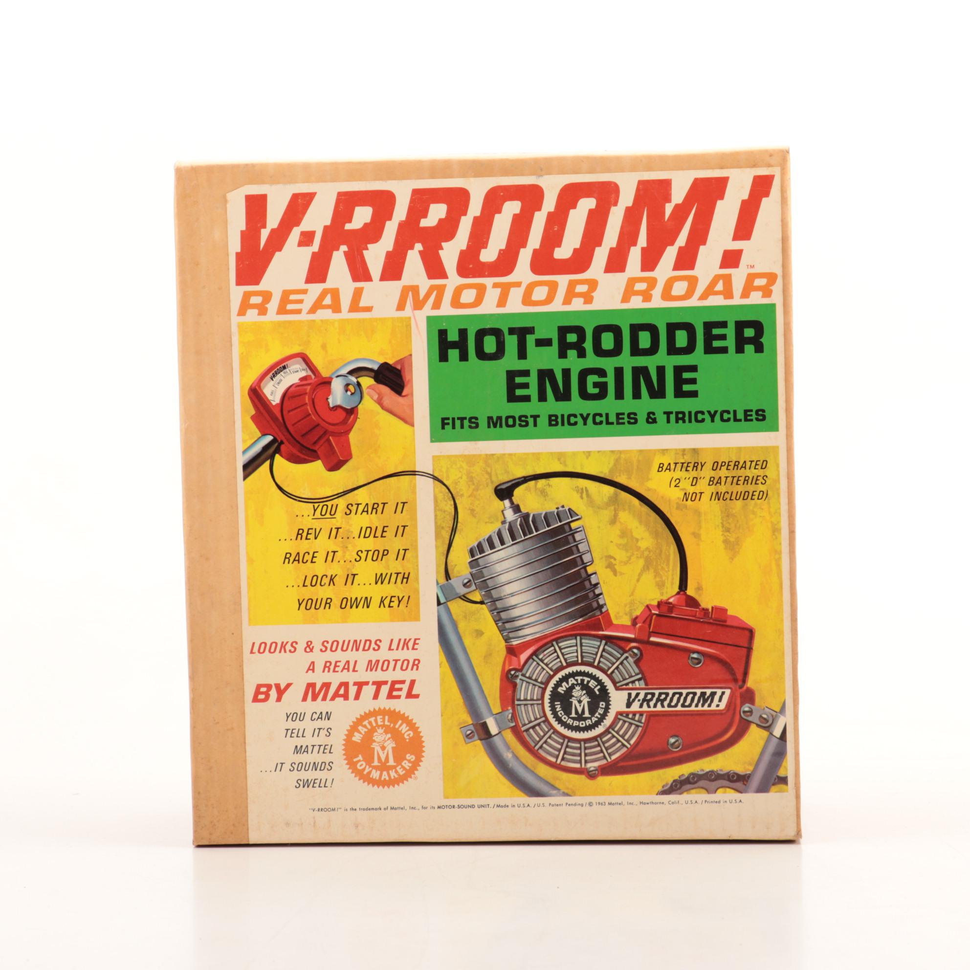 Mattel "V-RROOM!" Hot-Rodder Battery Powered Engines in Original Packaging, 1963