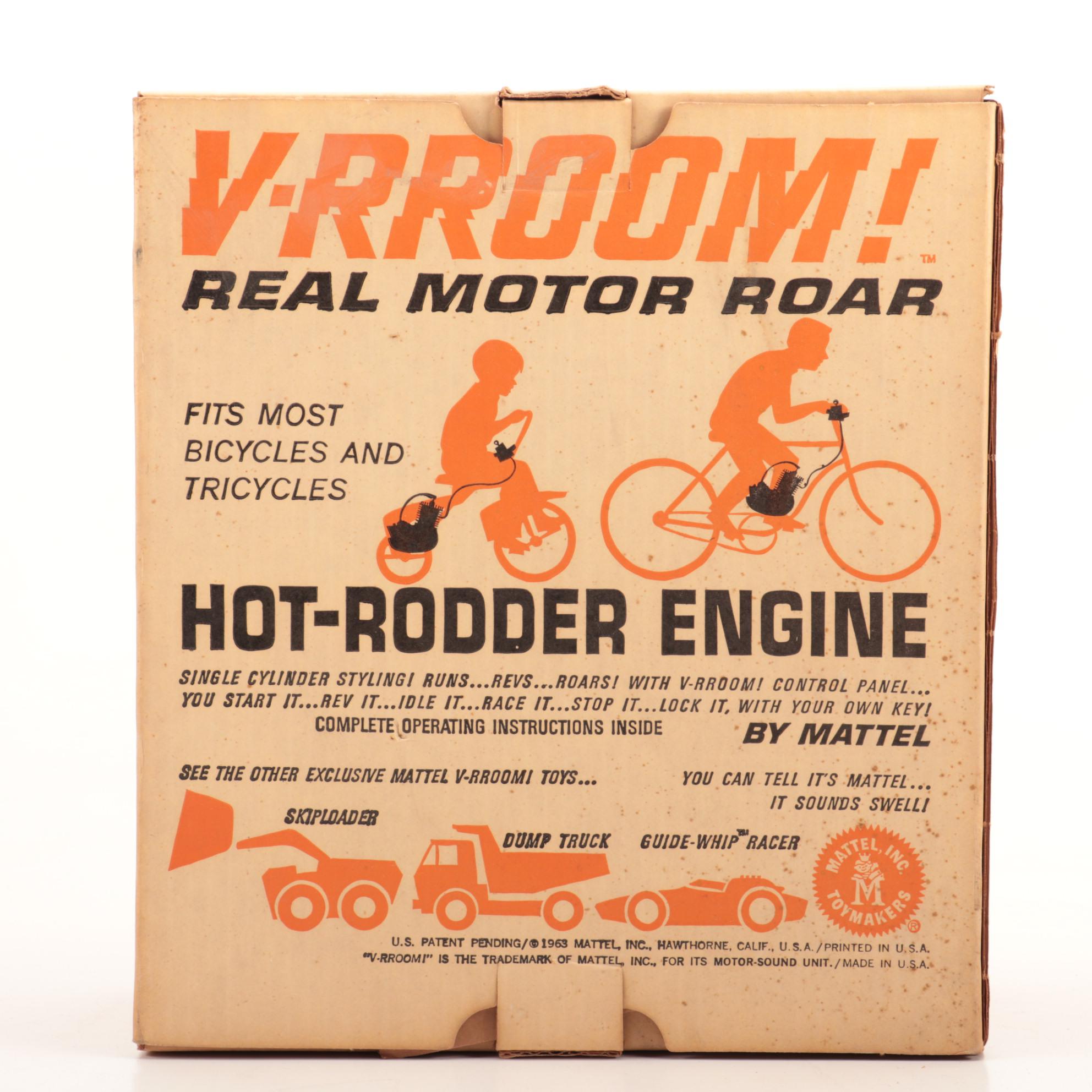 Mattel "V-RROOM!" Hot-Rodder Battery Powered Engines in Original Packaging, 1963