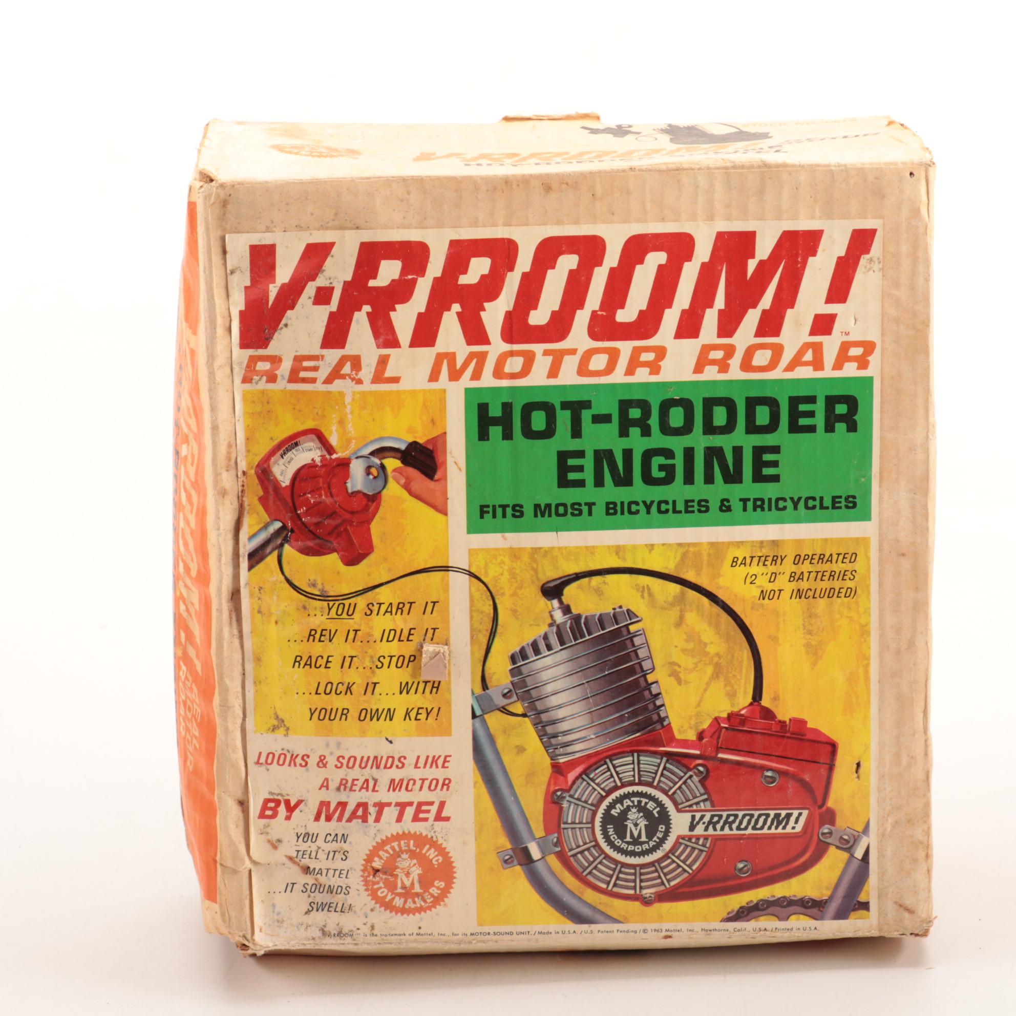 Mattel "V-RROOM!" Hot-Rodder Battery Powered Engines in Original Packaging, 1963