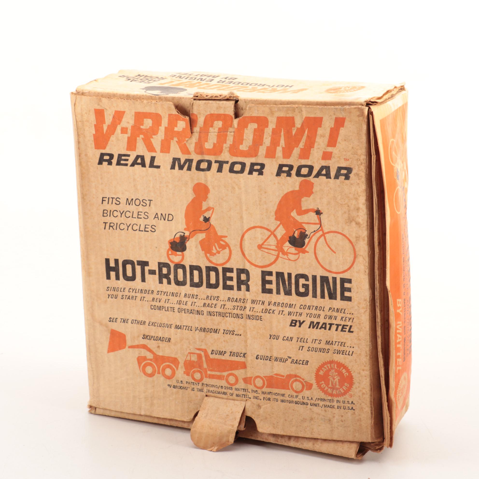 Mattel "V-RROOM!" Hot-Rodder Battery Powered Engines in Original Packaging, 1963