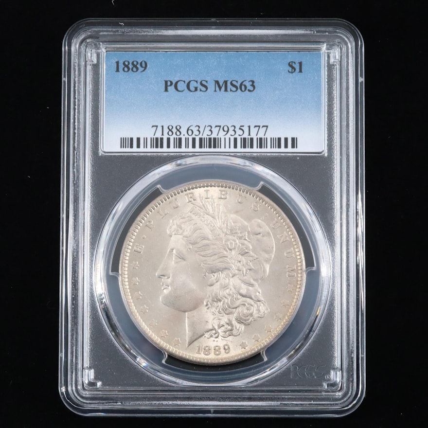 PCGS Graded MS63 1889 Silver Morgan Dollar