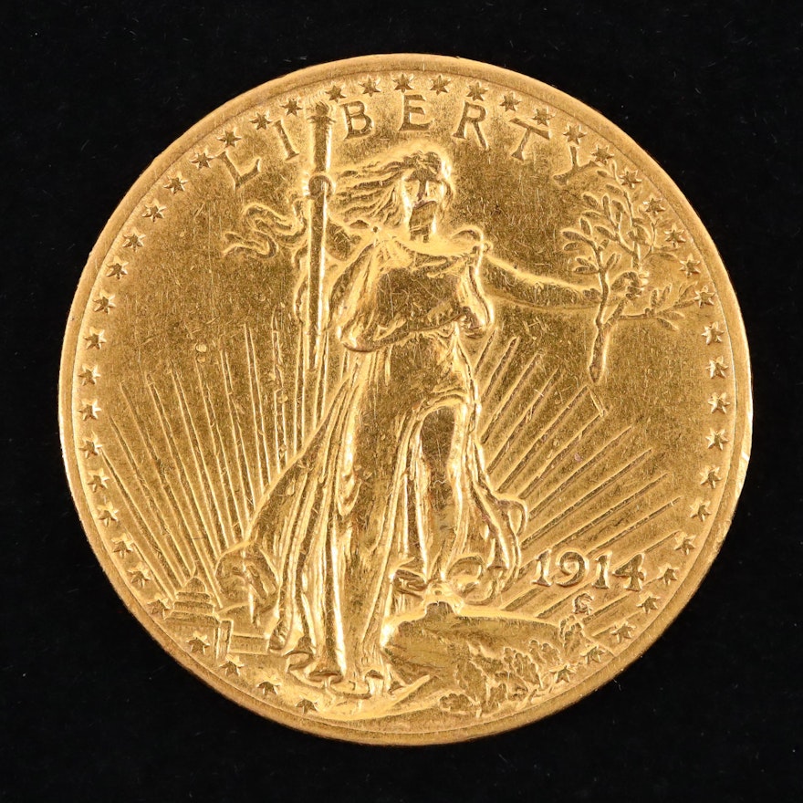 1914 Saint Gaudens Twenty Dollar Gold Coin
