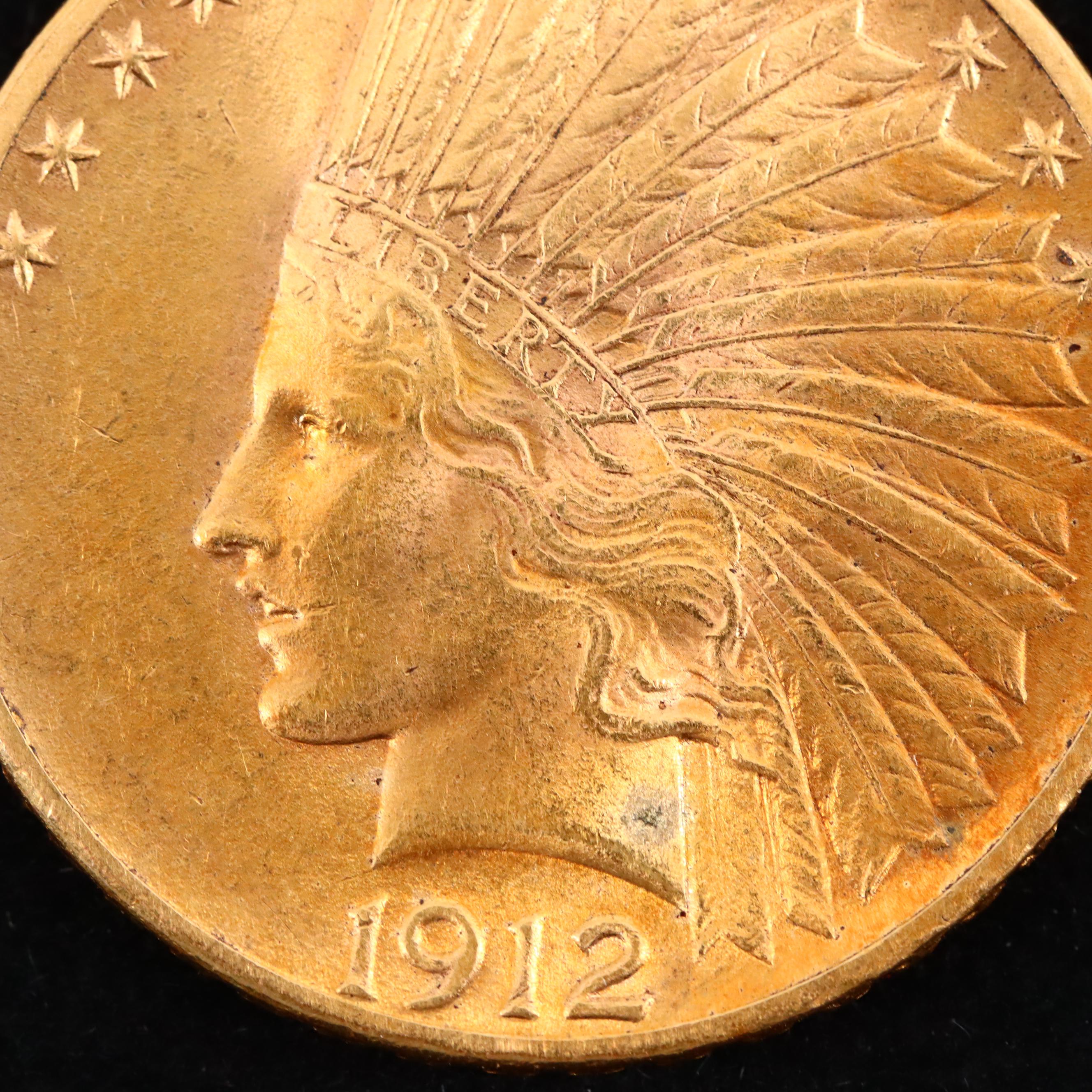 1912 Indian Head Ten Dollar Gold Coin