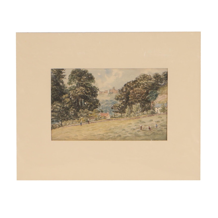 Watercolor Landscape Painting, Turn-of-the-Century