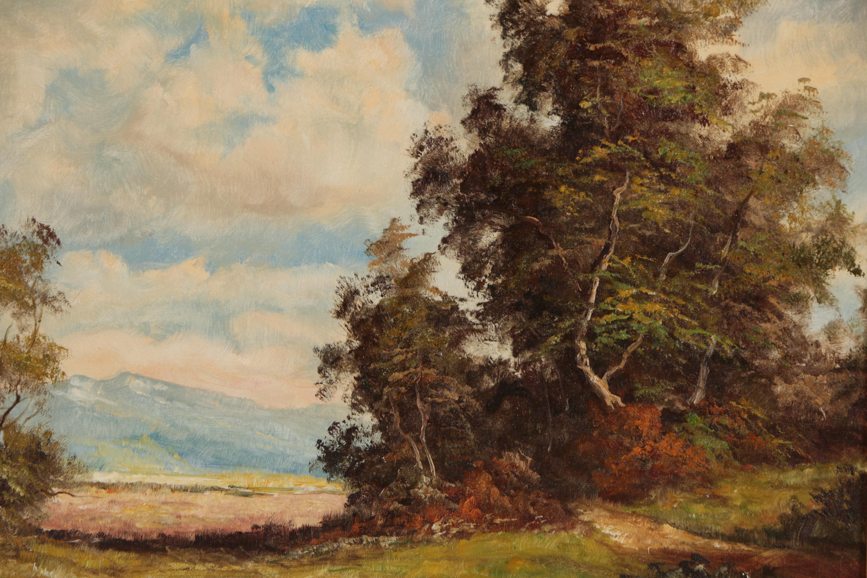 Heinrich Berger Continental Landscape Oil Painting, Early 20th Century