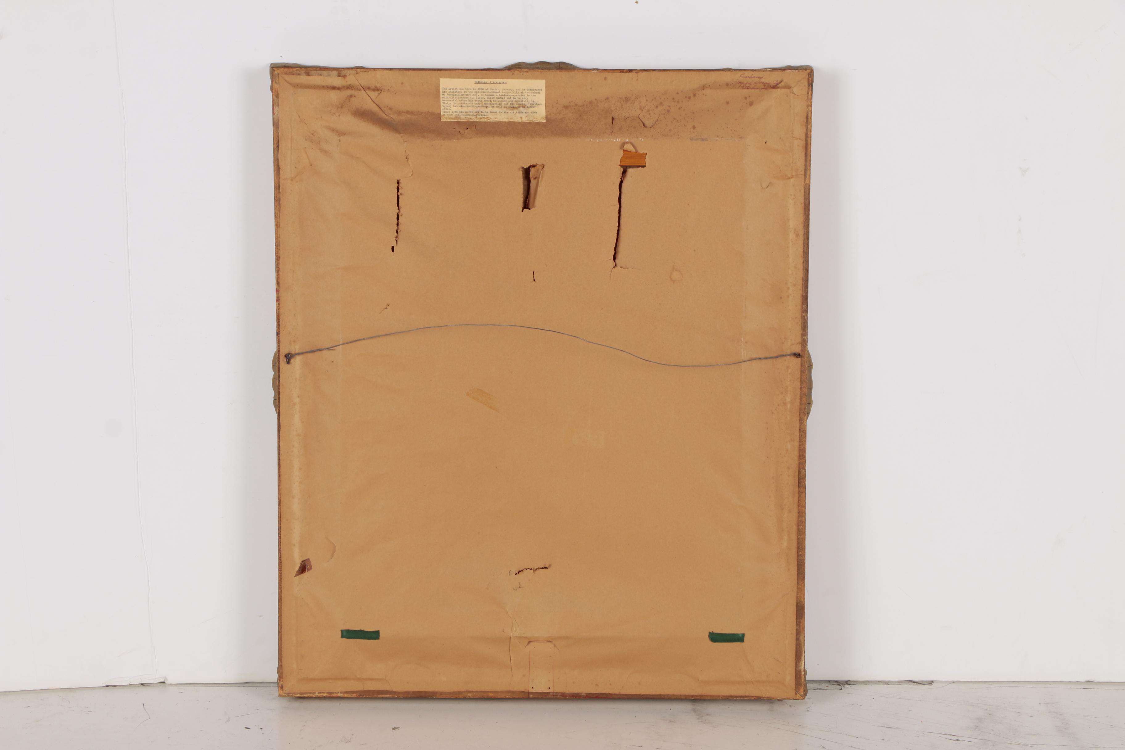 Heinrich Berger Continental Landscape Oil Painting, Early 20th Century