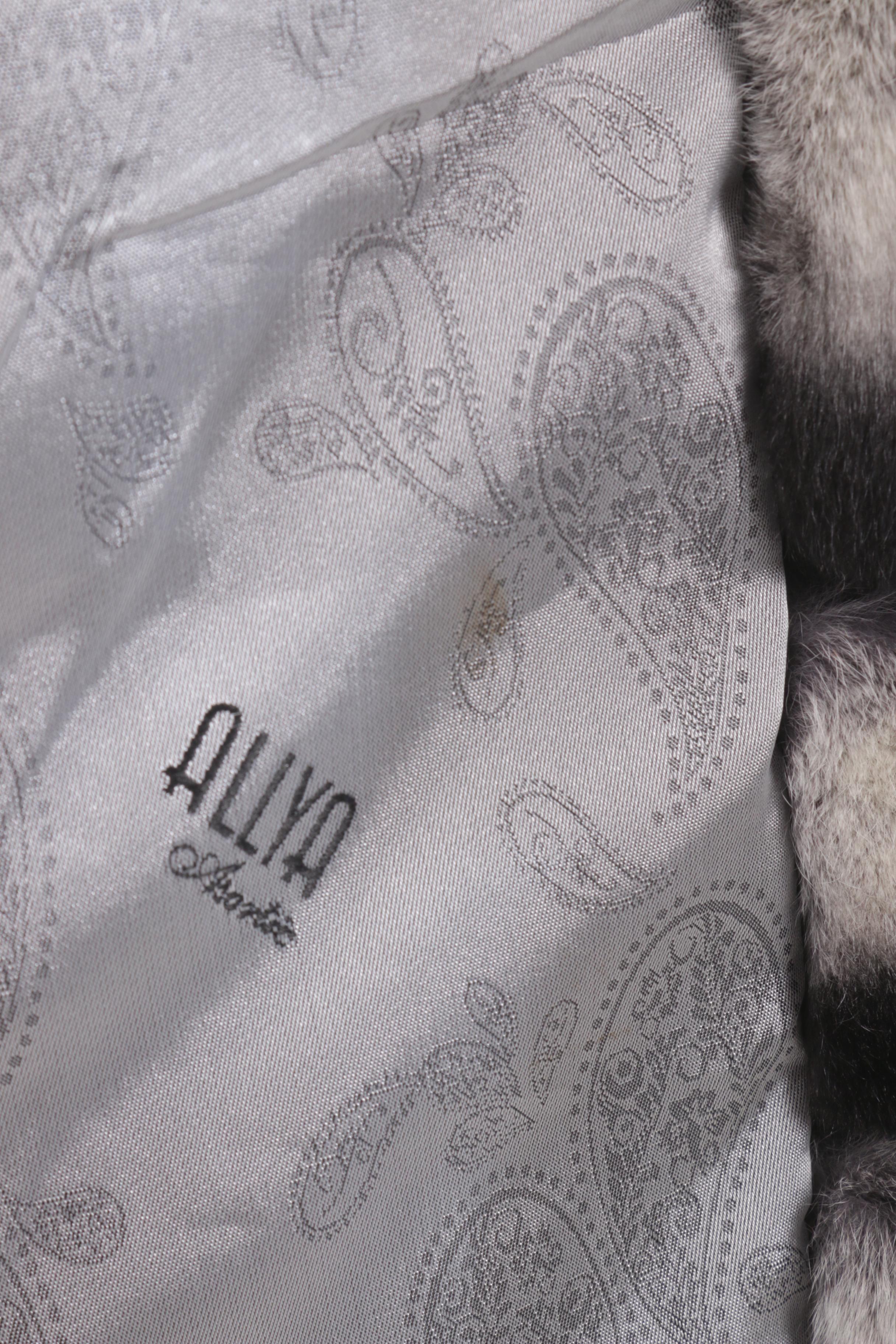 Chinchilla Dyed Rex Rabbit Fur Jacket by Banessi Furs