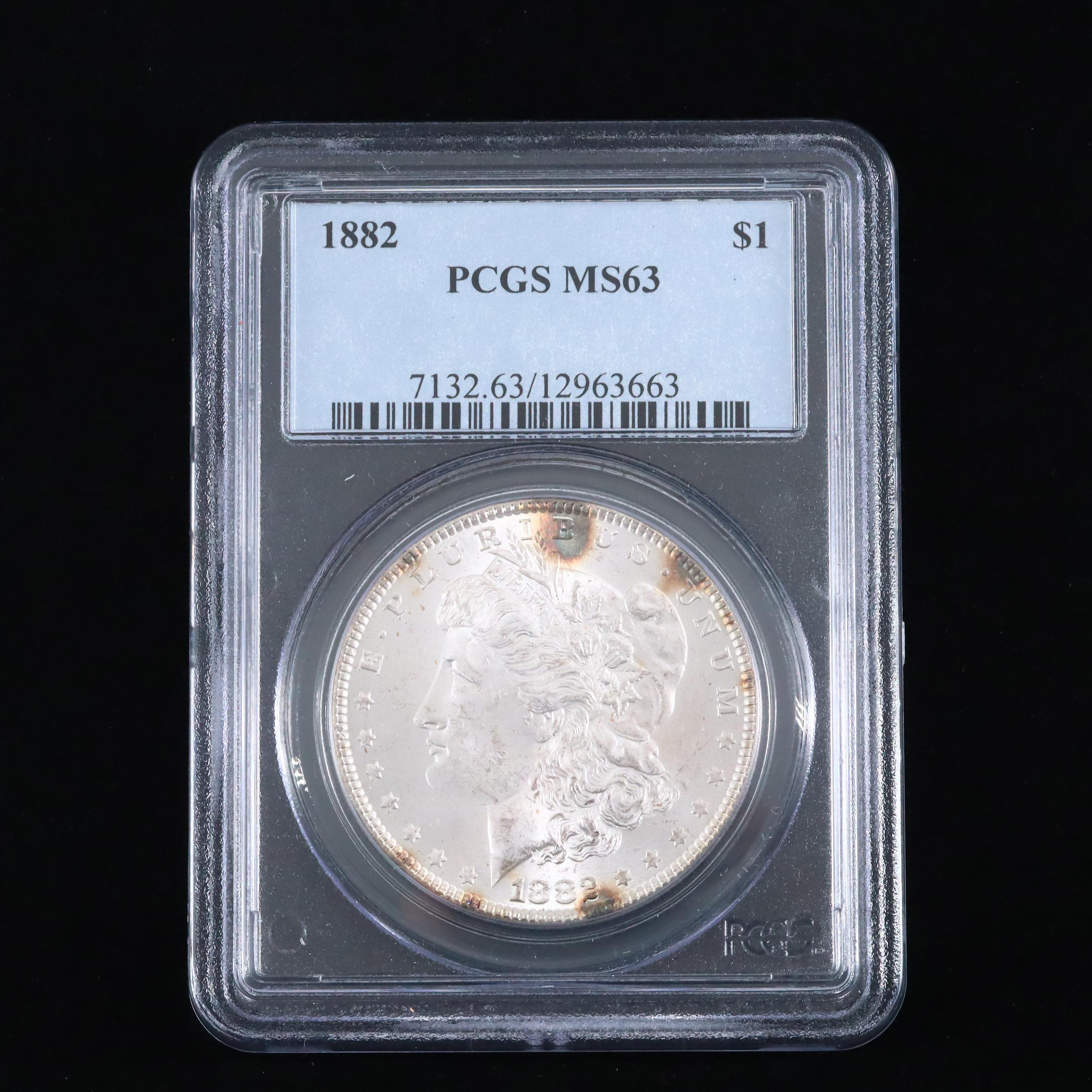PCGS Graded MS63 1882 Silver Morgan Dollar