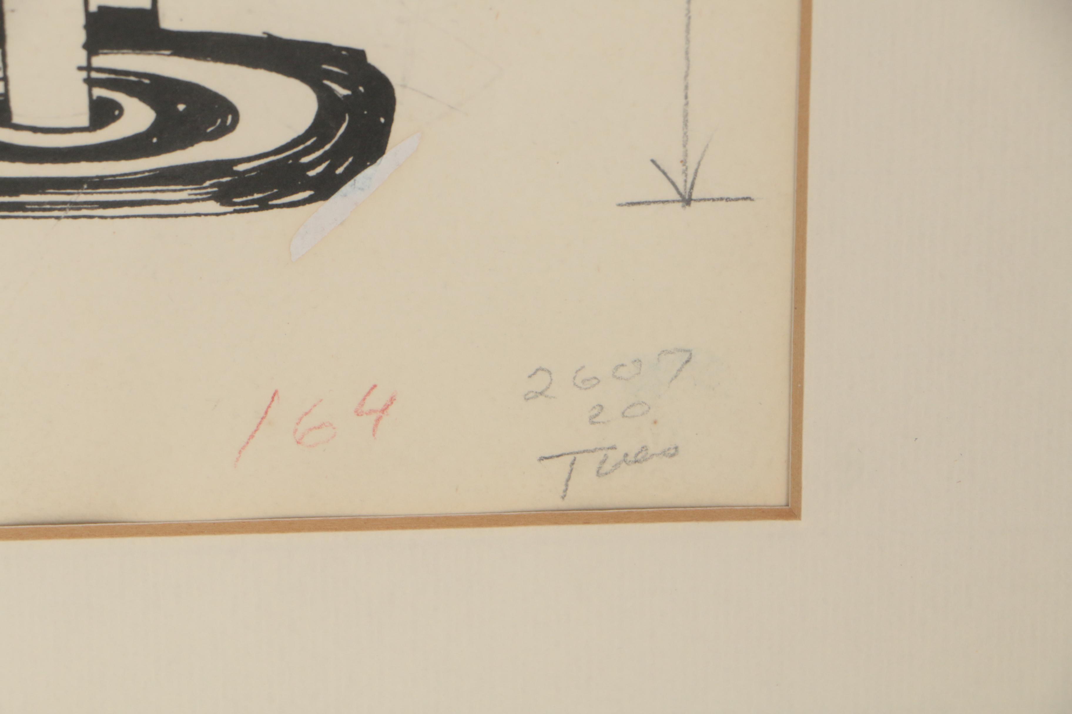 Leo Hershfield Satirical Ink Illustration "Arctic Character with Periscope"