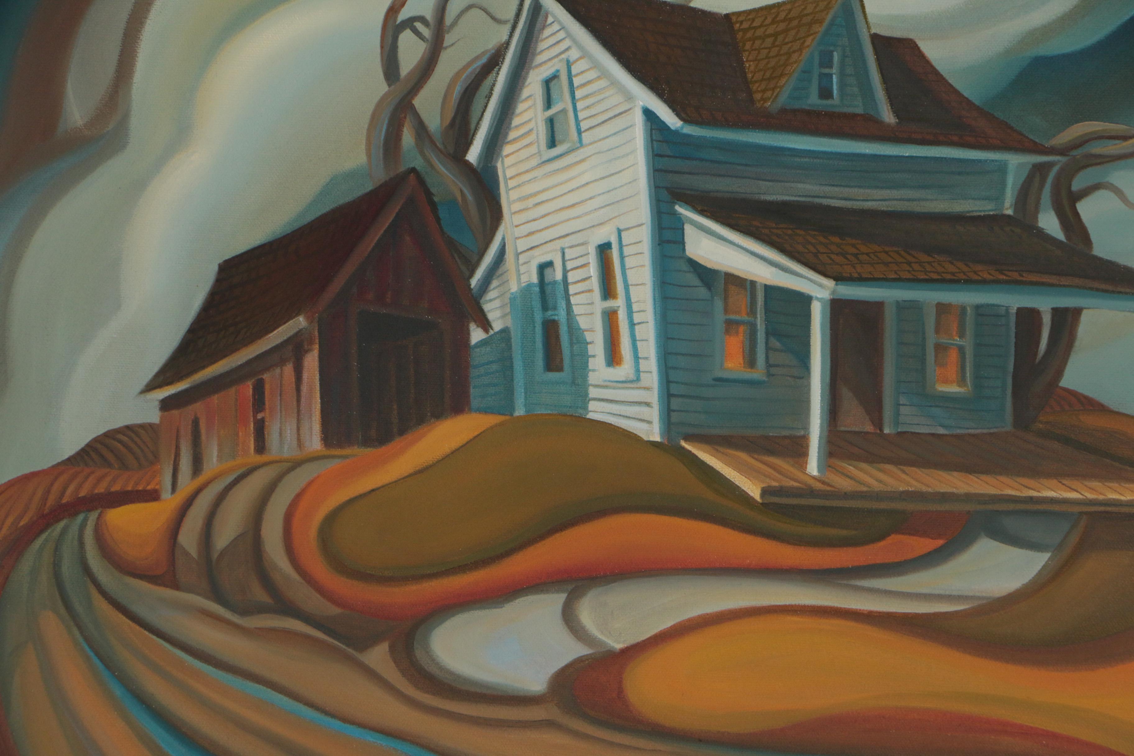 Robert Barnum American Regionalist Style Oil Painting "Heartland"