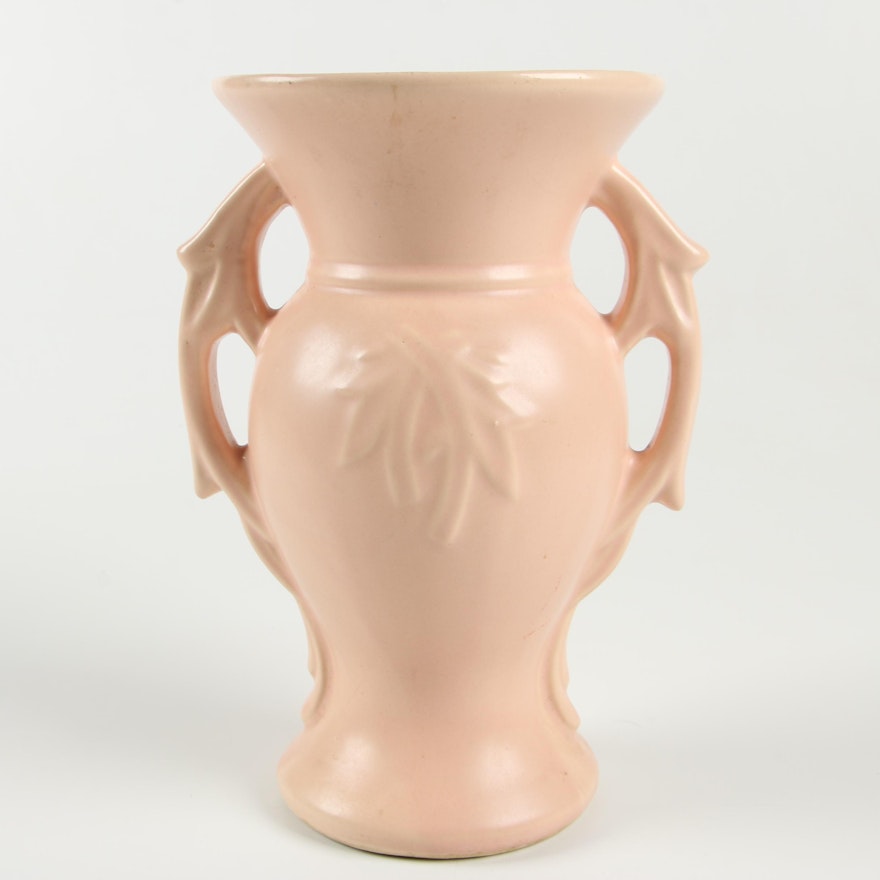 McCoy Pottery Pink Matte Glaze Vase, Vintage