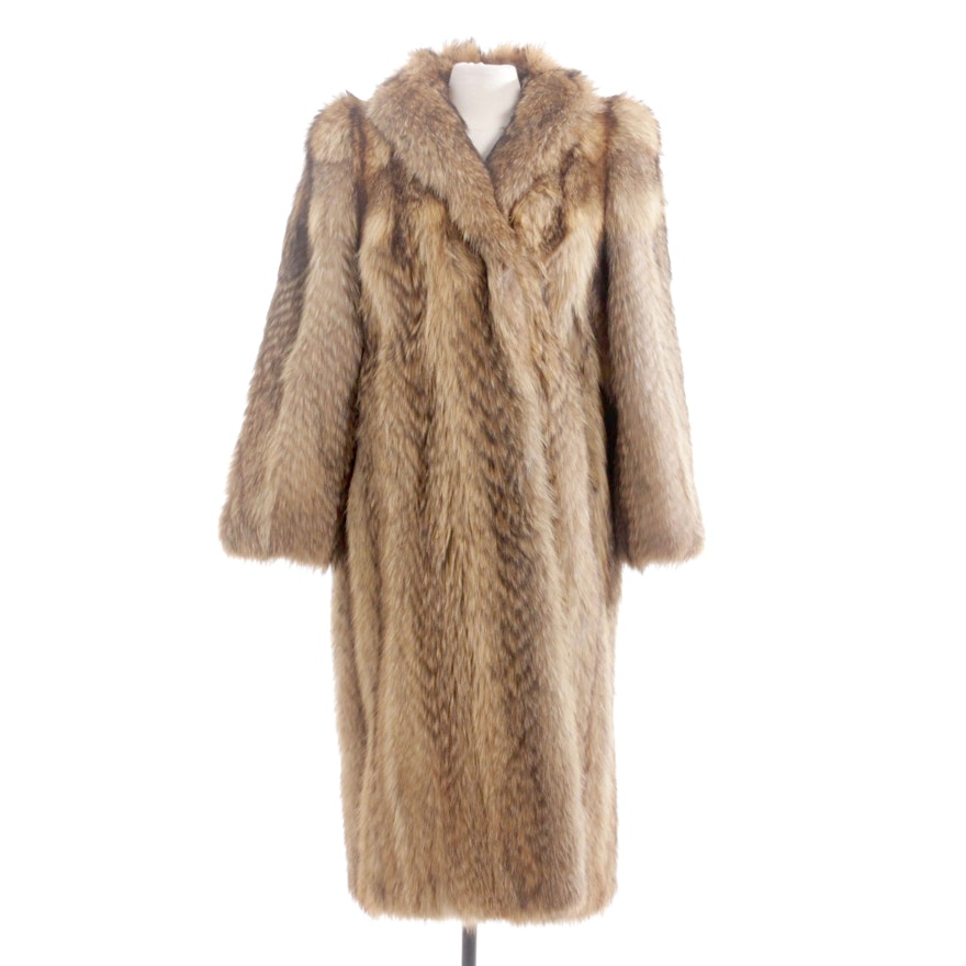 Tanuki Fur Full-Length Coat