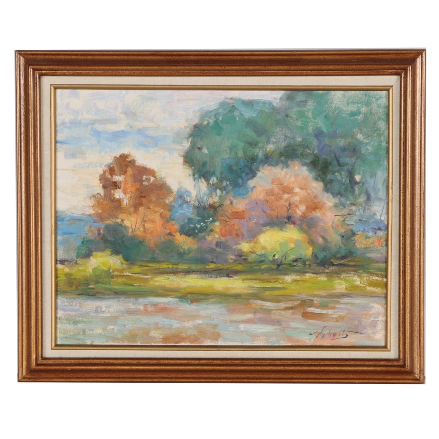 William Schultz Landscape Oil Painting