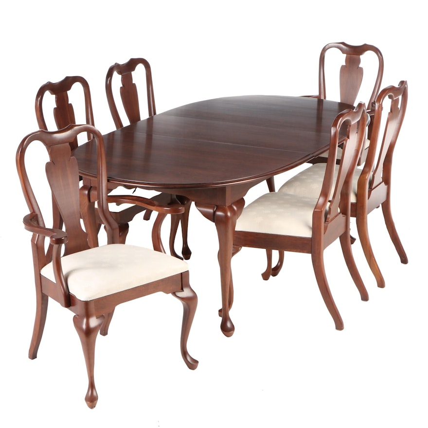 Crescent Manufacturing Queen Anne Style Cherry Dining Set