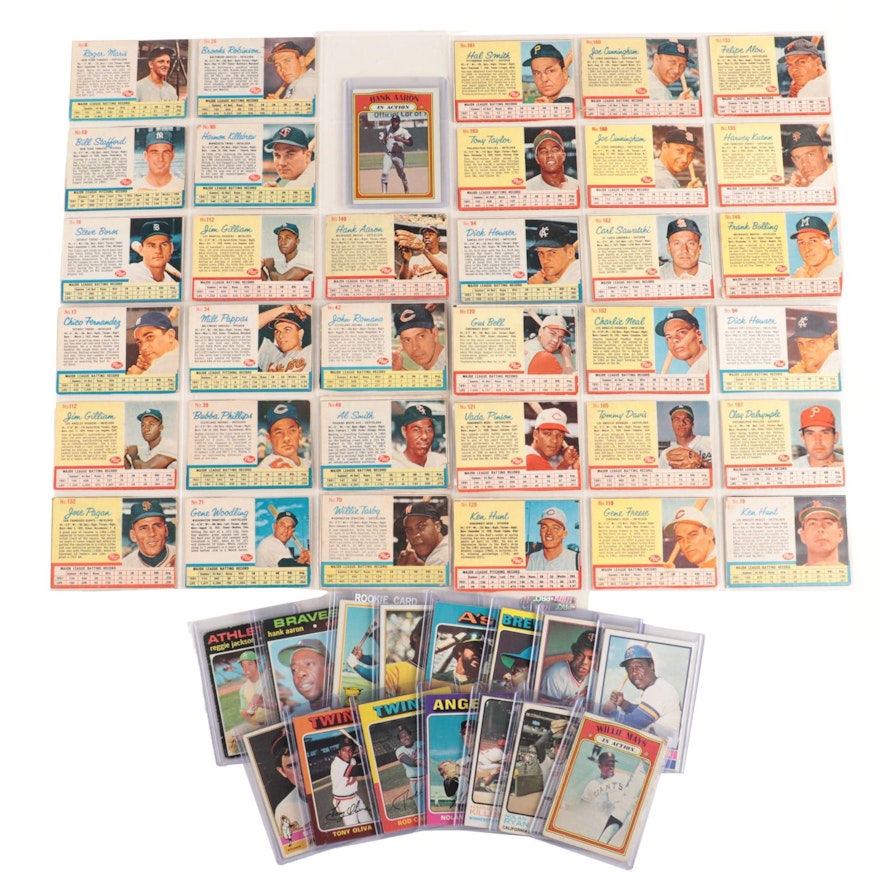 1962 Post Cereal with 1970s Topps Baseball Cards