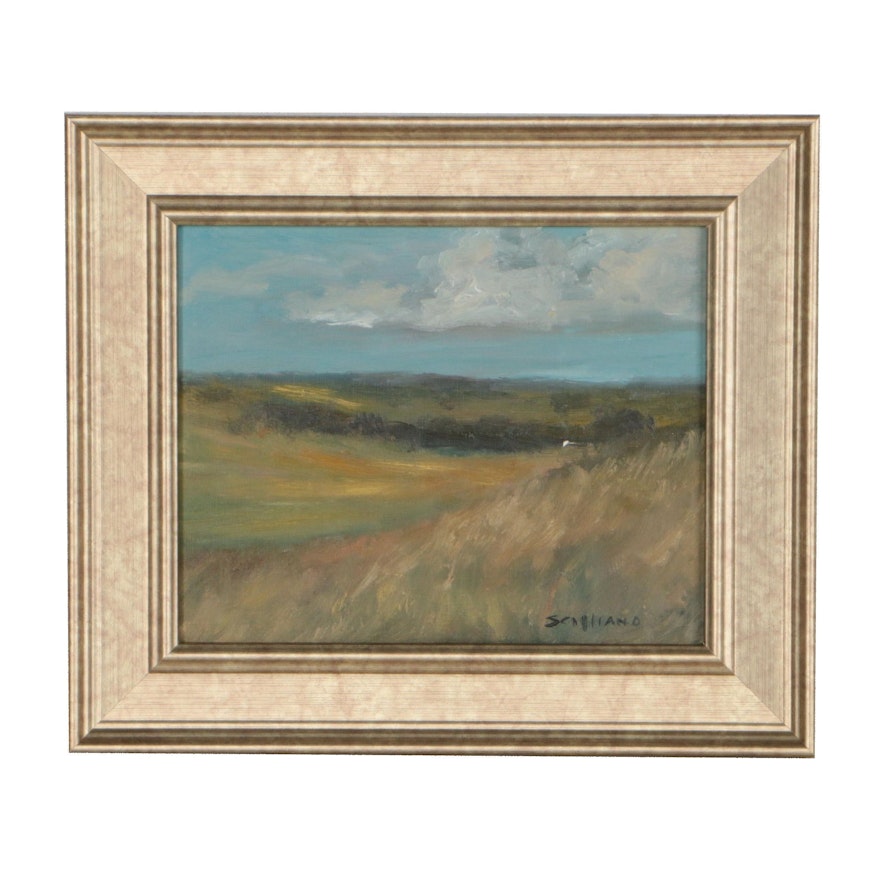 L. Stephano Oil Painting of Impressionistic Landscape
