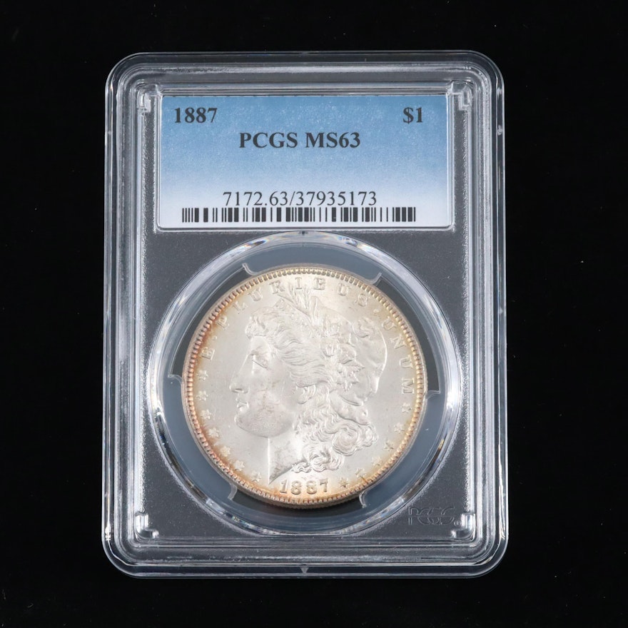 PCGS Graded 1887 Silver Morgan Dollar