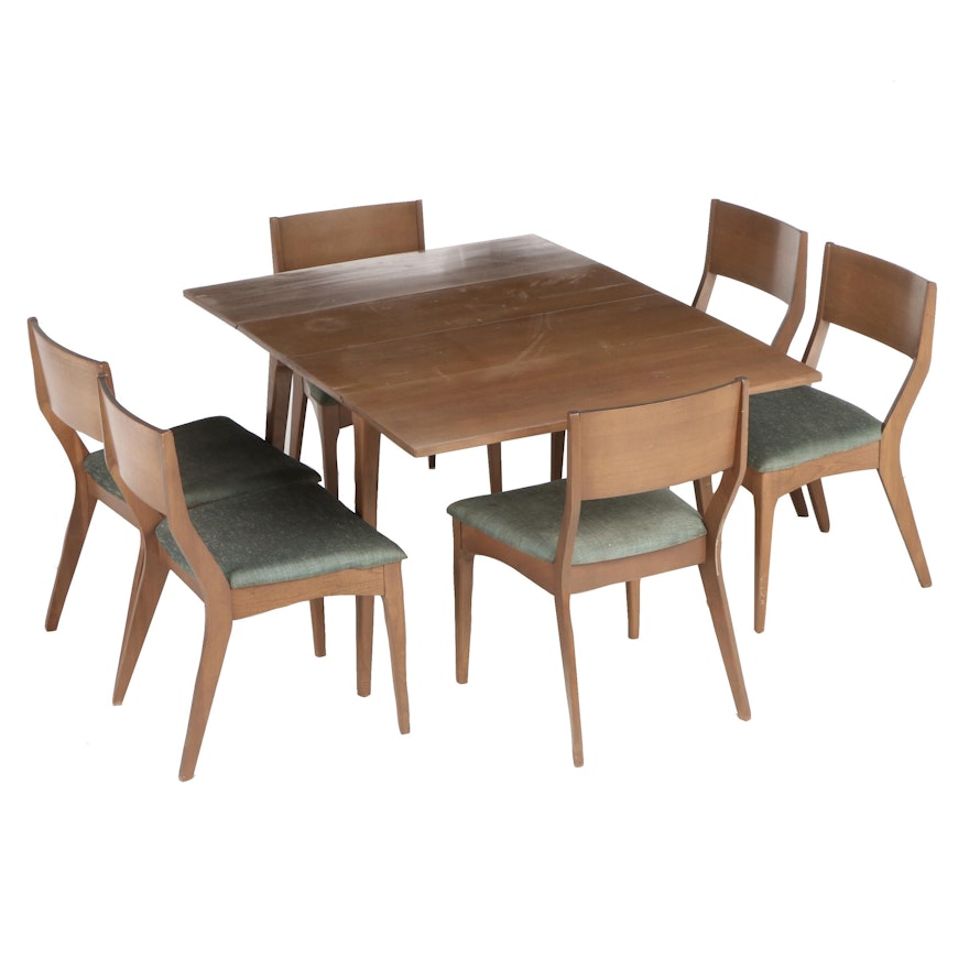 Walnut Drop-Leaf Dining Set, Mid-Century