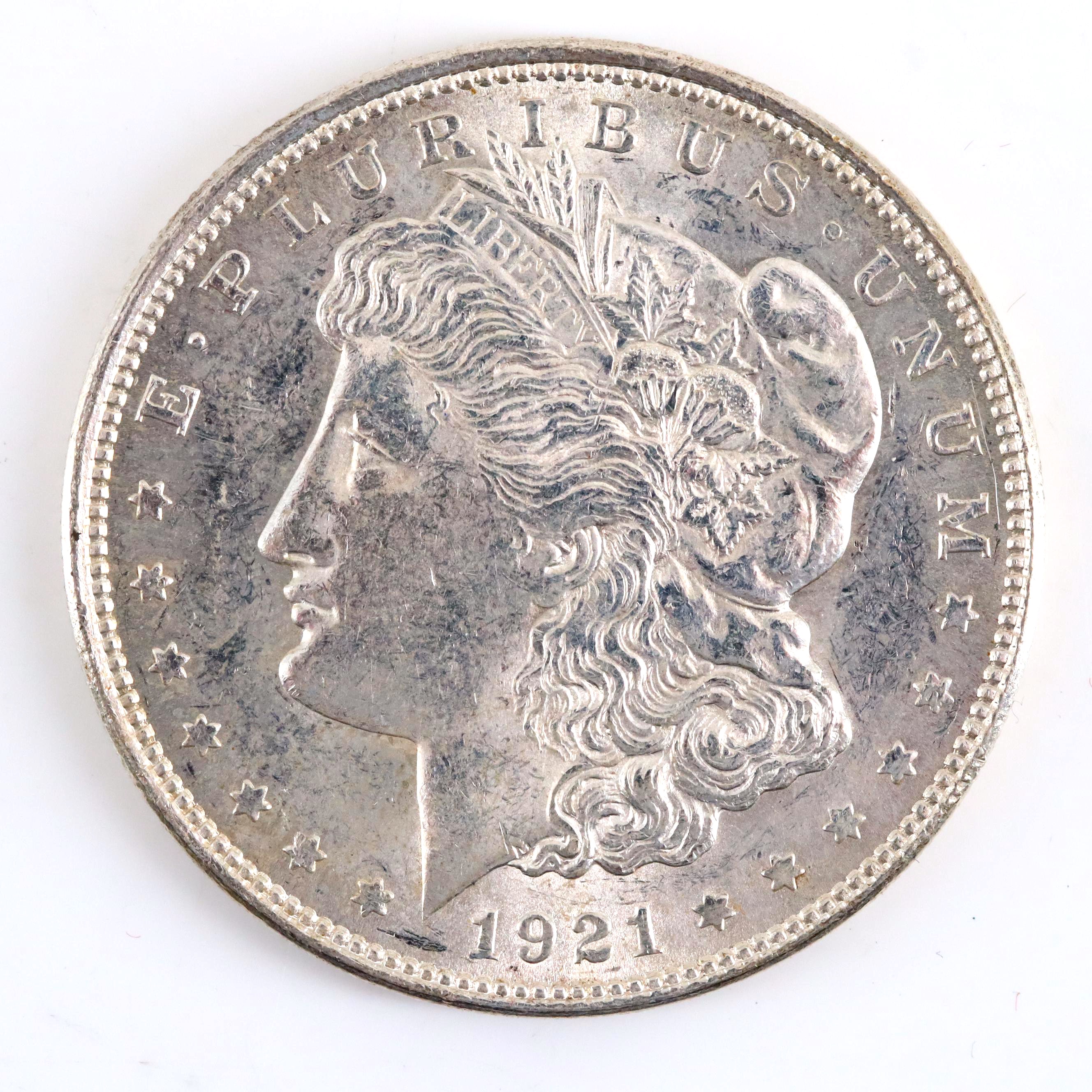 Twenty 1921 Silver Morgan Dollars Including Examples from All Three Mints