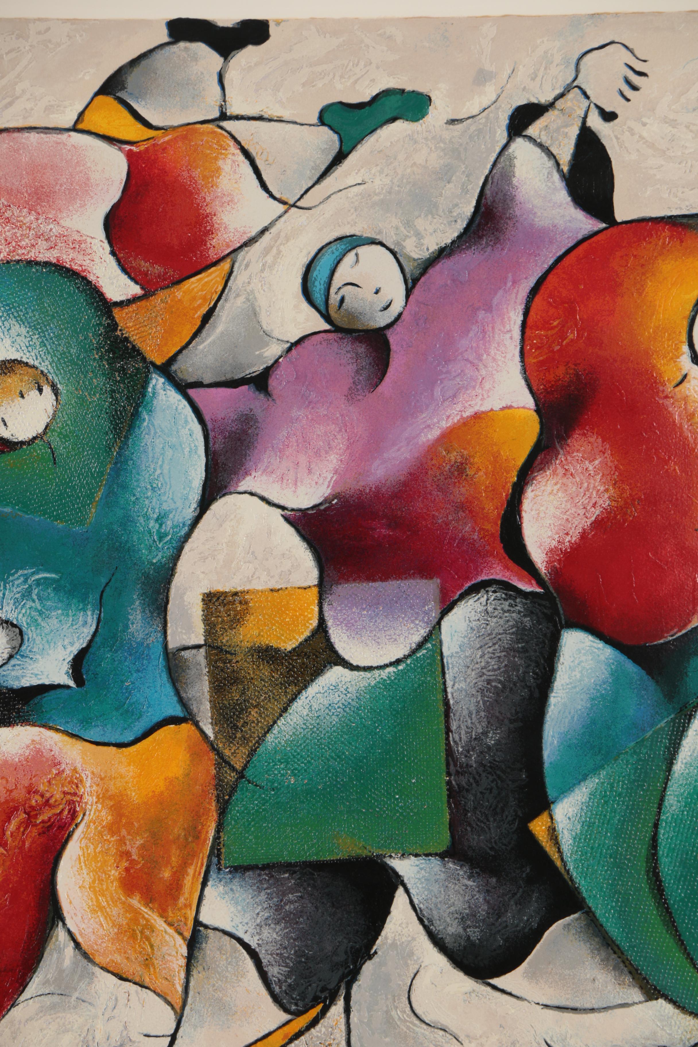 David Schluss Serigraph "Midnight Celebration", 1995