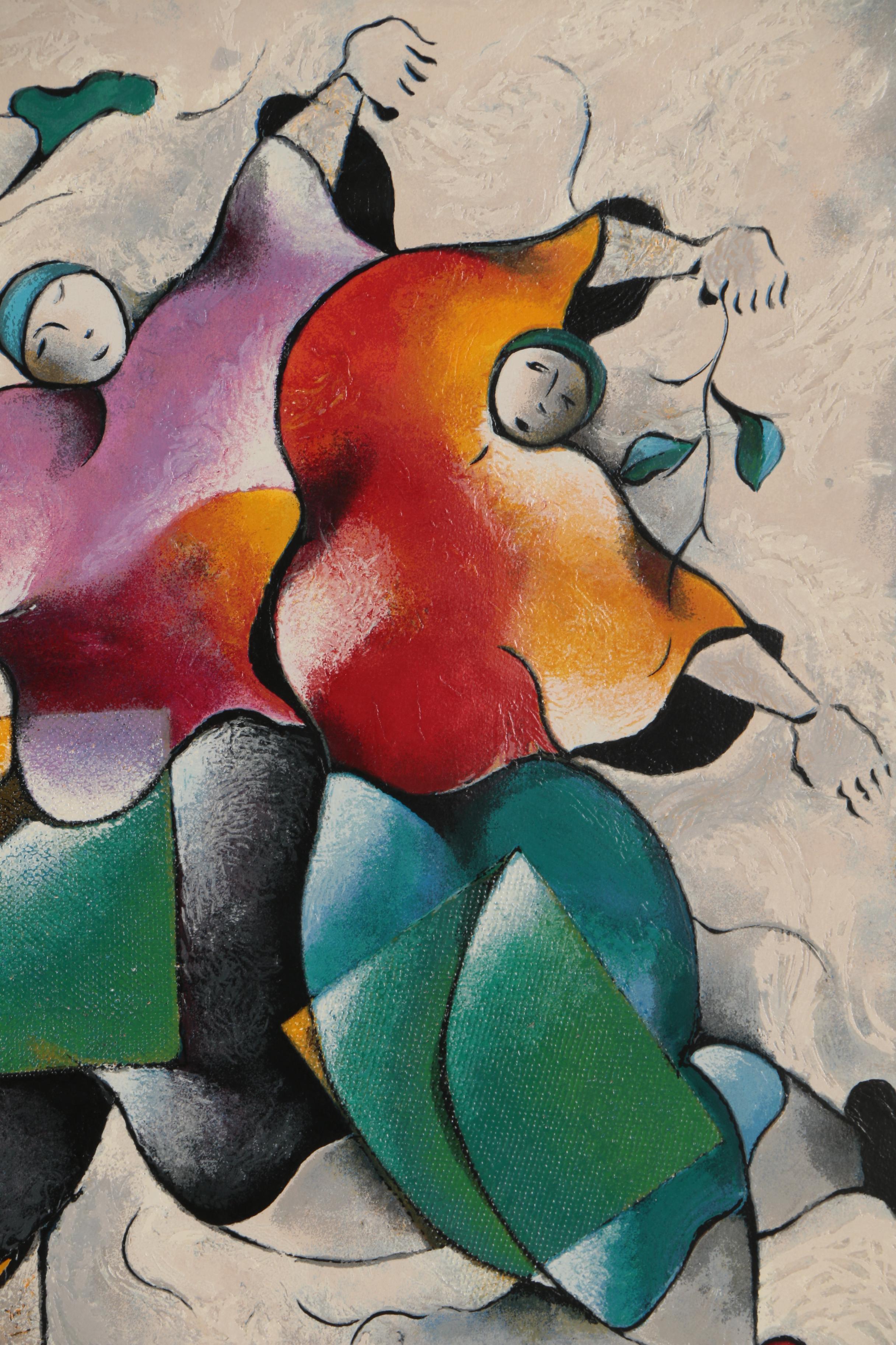 David Schluss Serigraph "Midnight Celebration", 1995