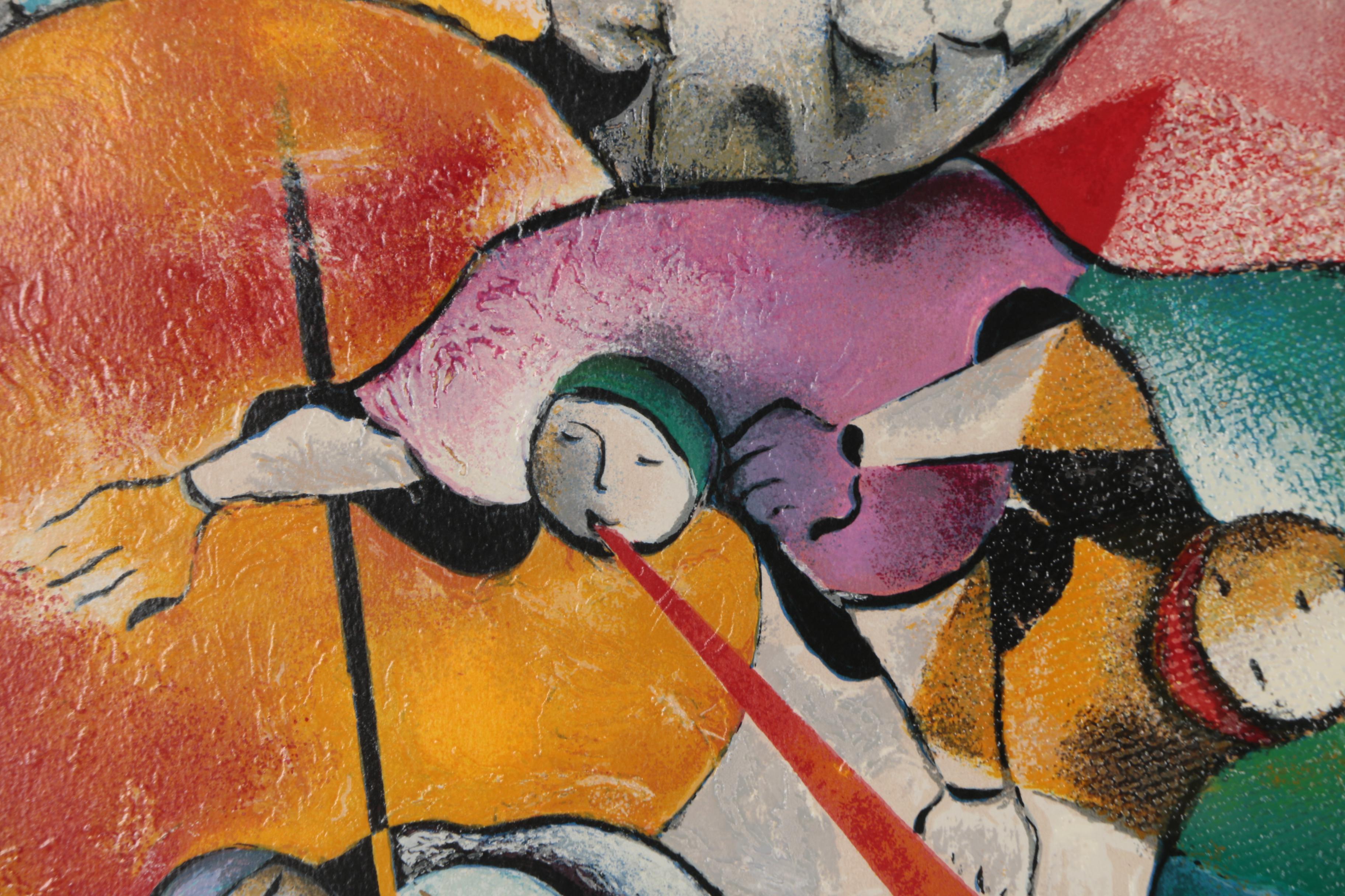 David Schluss Serigraph "Midnight Celebration", 1995