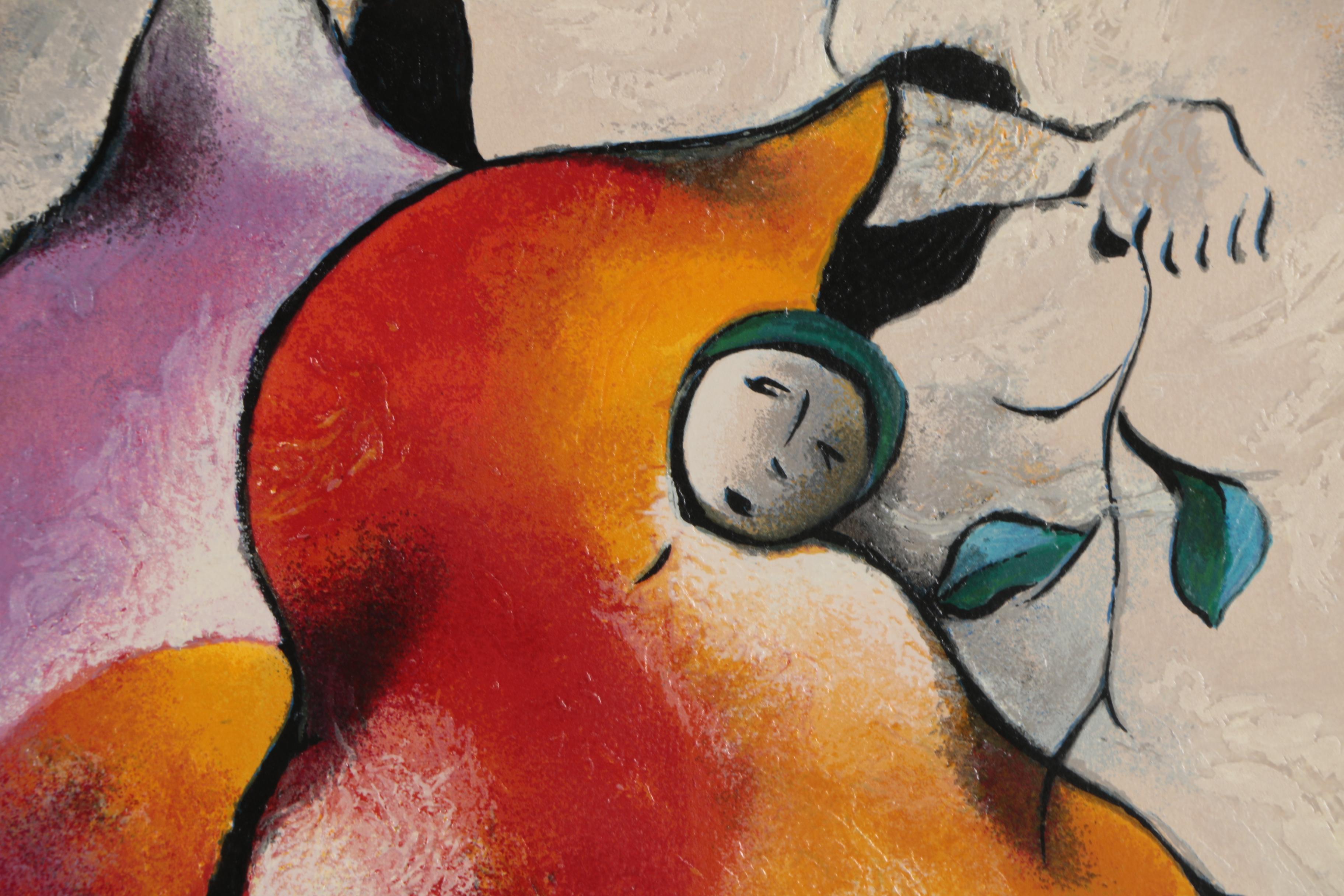 David Schluss Serigraph "Midnight Celebration", 1995