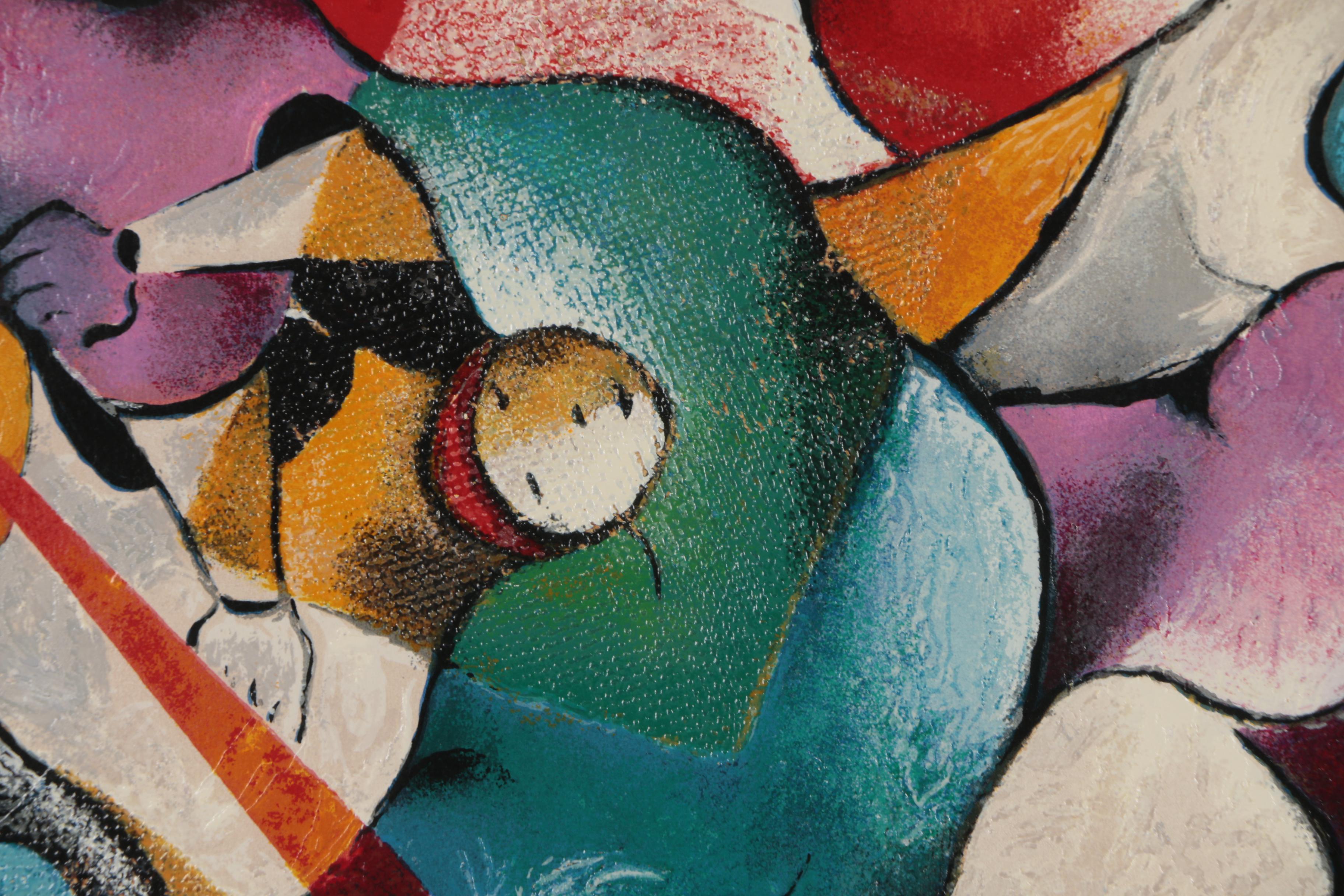 David Schluss Serigraph "Midnight Celebration", 1995