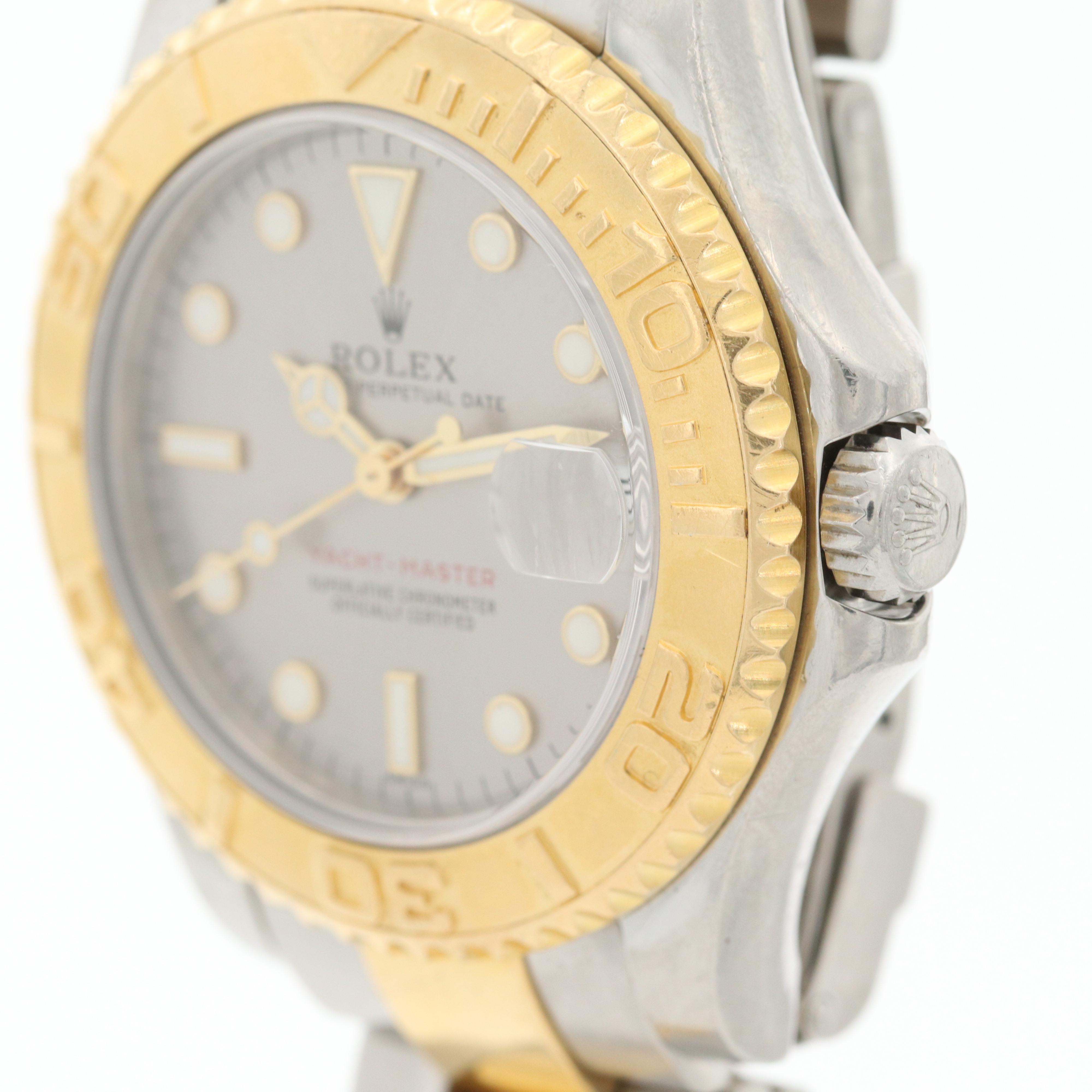 Rolex Yachtmaster Midsize 18K Yellow Gold and Stainless Steel Watch, 1999