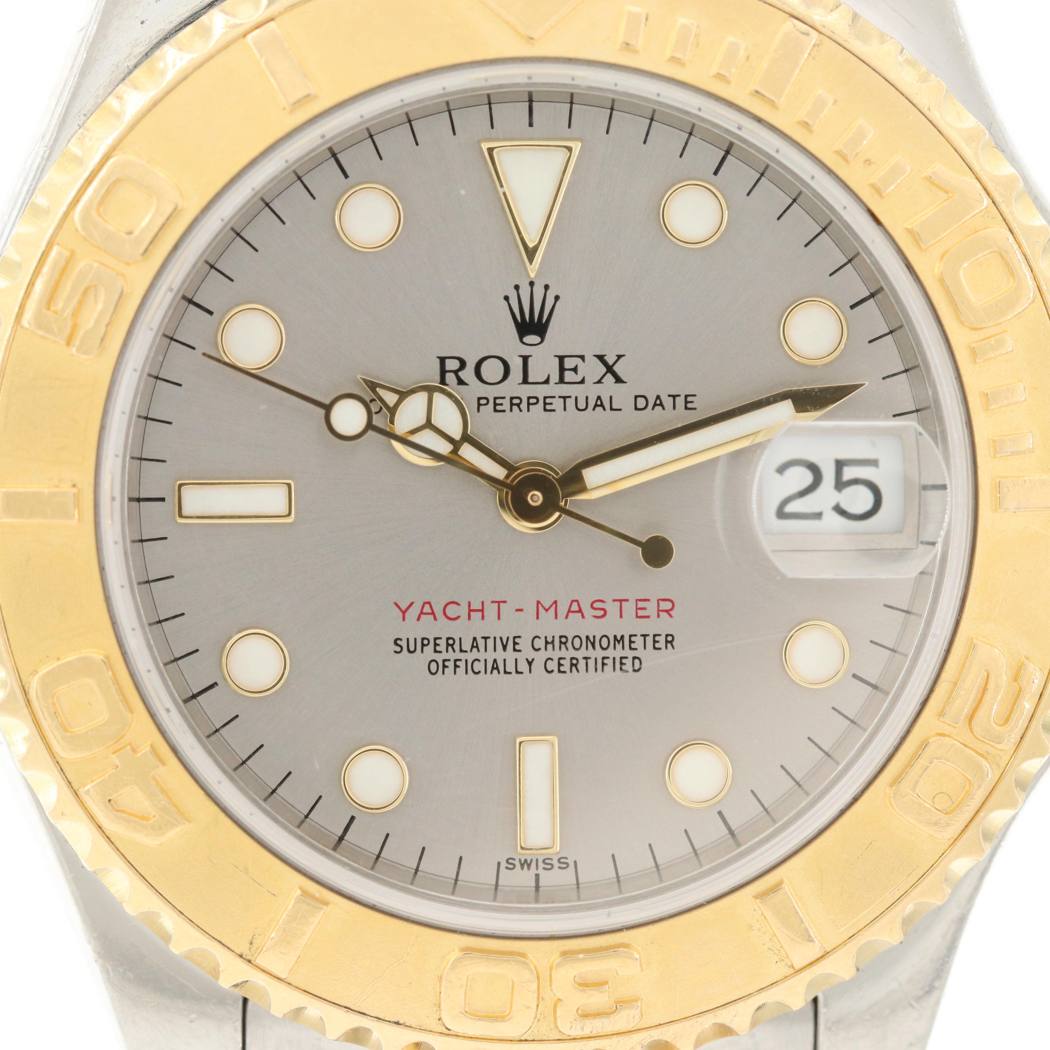 Rolex Yachtmaster Midsize 18K Yellow Gold and Stainless Steel Watch, 1999