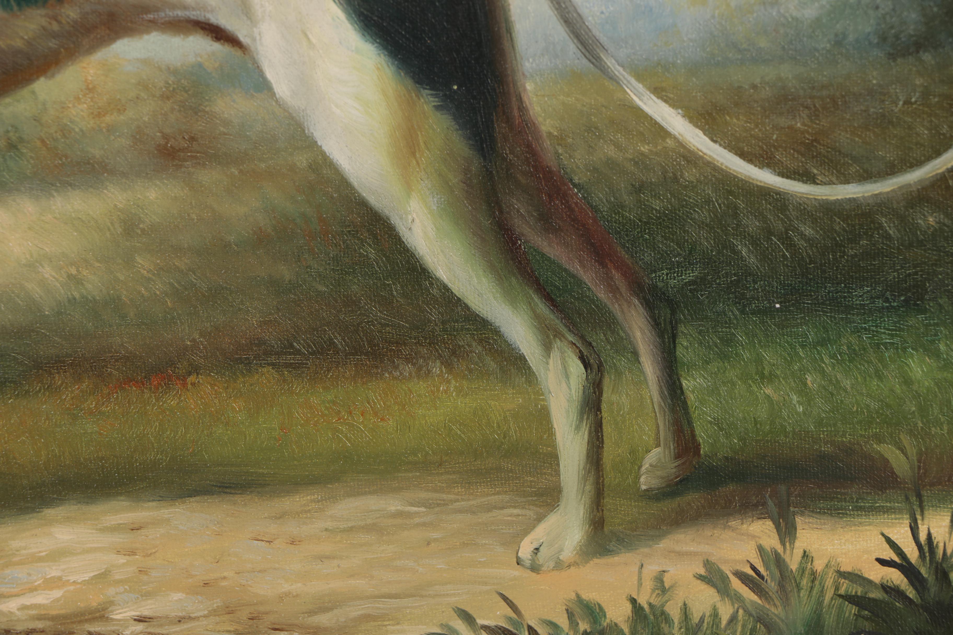 Oil Painting of Greyhound Dog