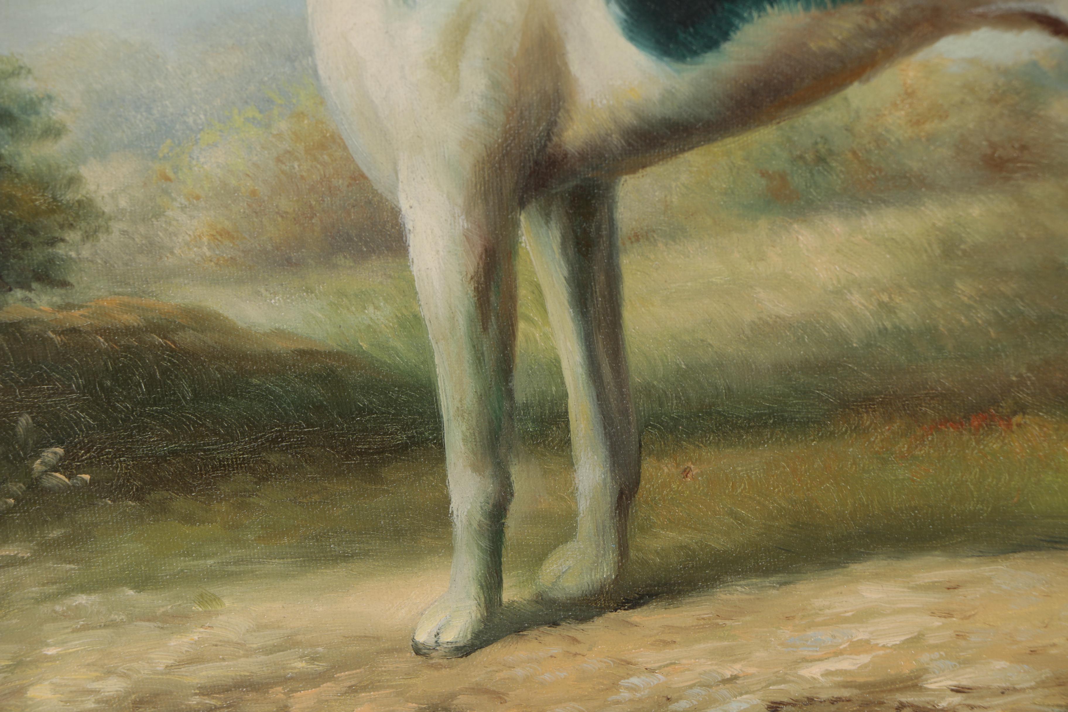 Oil Painting of Greyhound Dog